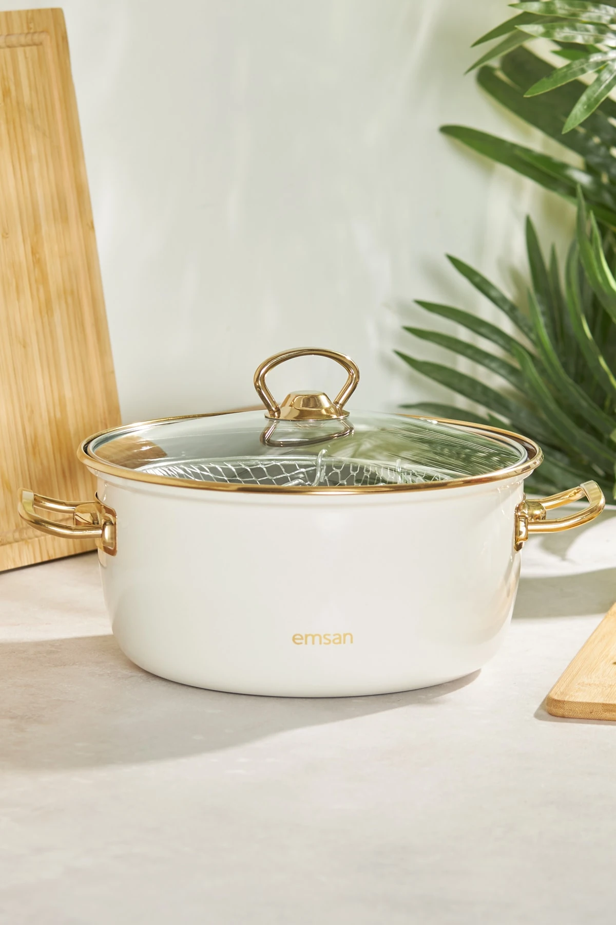 KIZARTMA TENCERE EMAYE RETRO BEJ 237213001