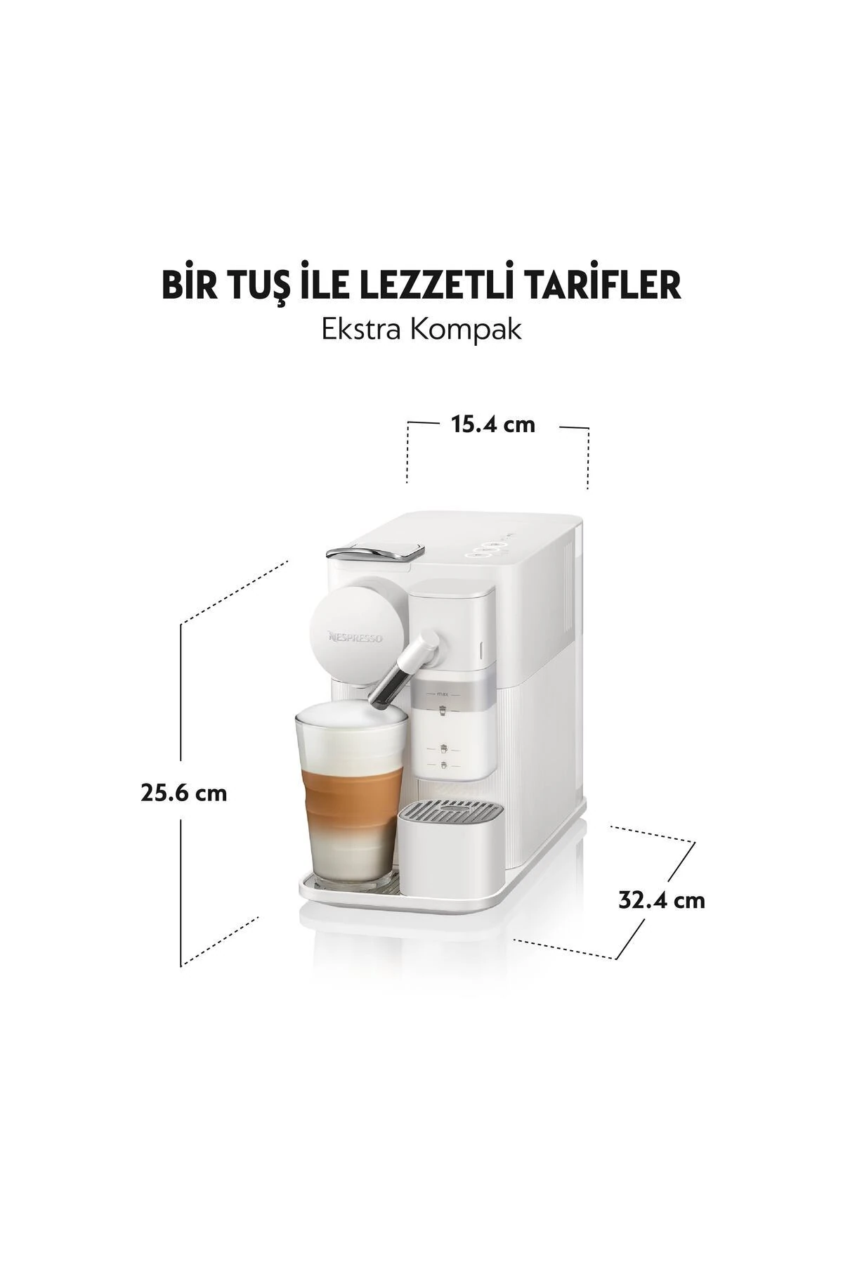 F121 Latissima One Süt Çözümlü Espresso Kahve Makinesi, Beyaz