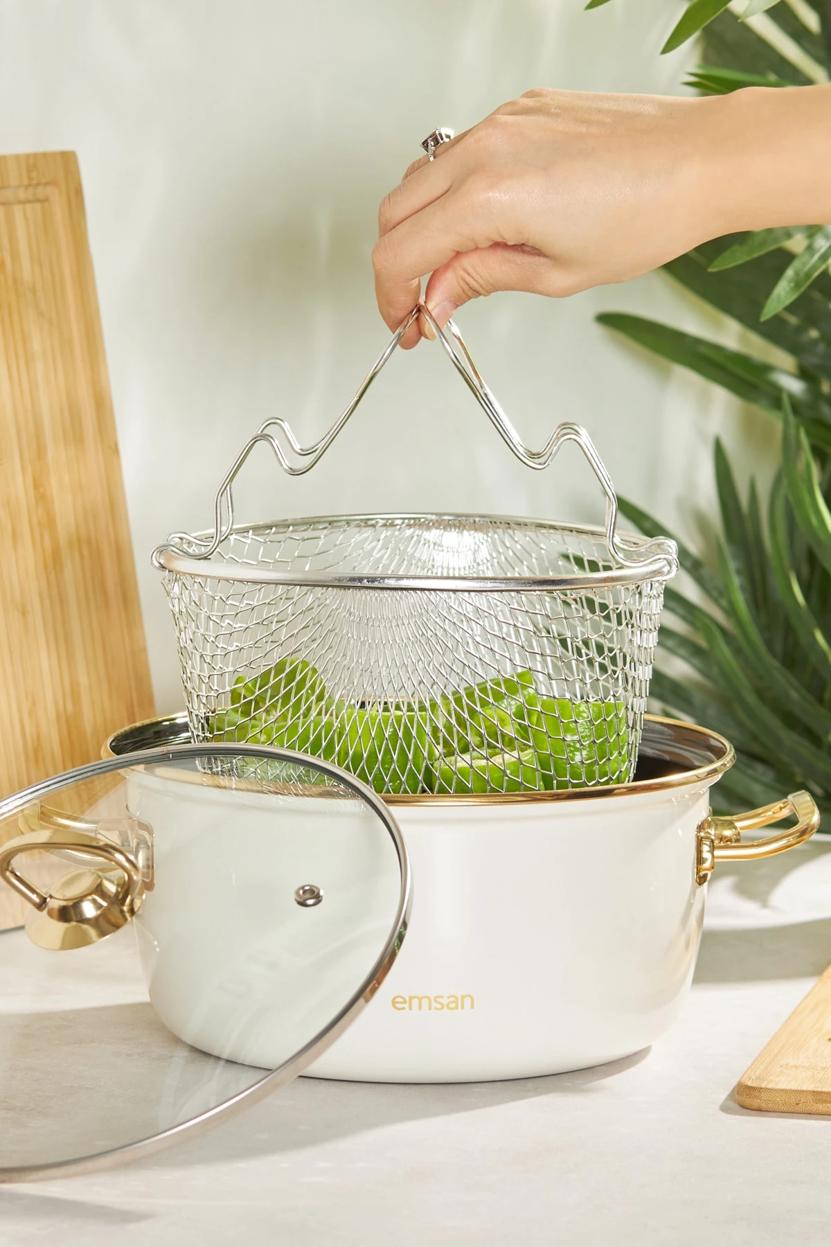 KIZARTMA TENCERE EMAYE RETRO BEJ 237213001