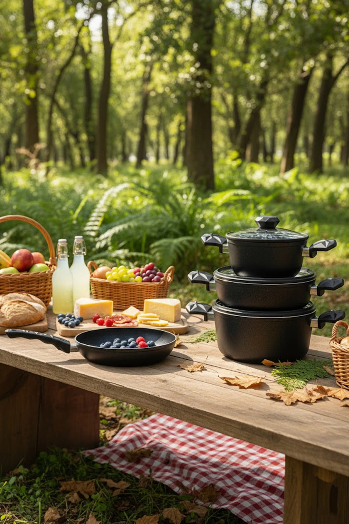 TENCERE SET 7 PARCA GUVEC 3 MM SIYAH