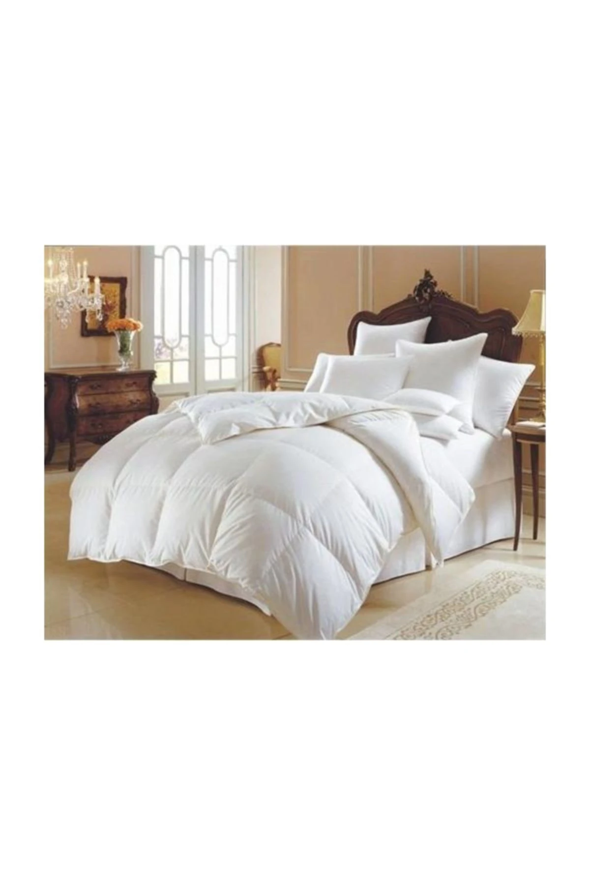 YORGAN SETI TEK KISILIK MICRO BEYAZ