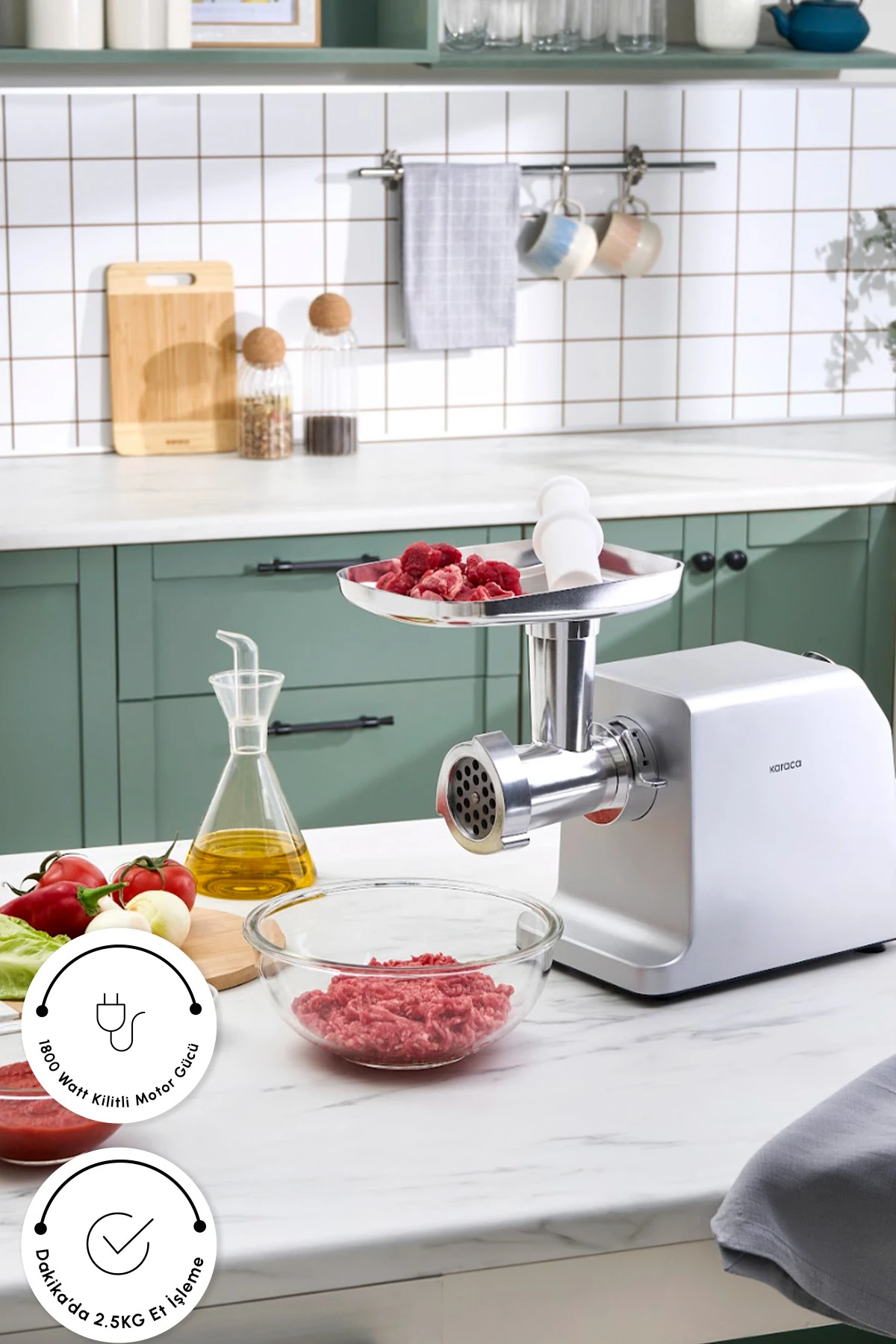 Salça ve Sucuk - Sosis Aparatlı Kıyma Makinesi Inox