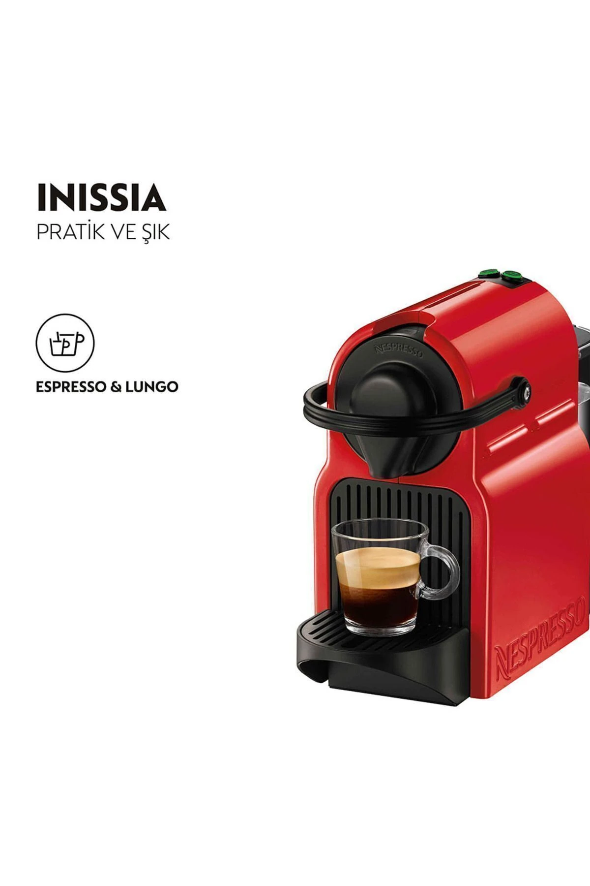 C40 Inissia Espresso Kahve Makinesi, Kırmızı