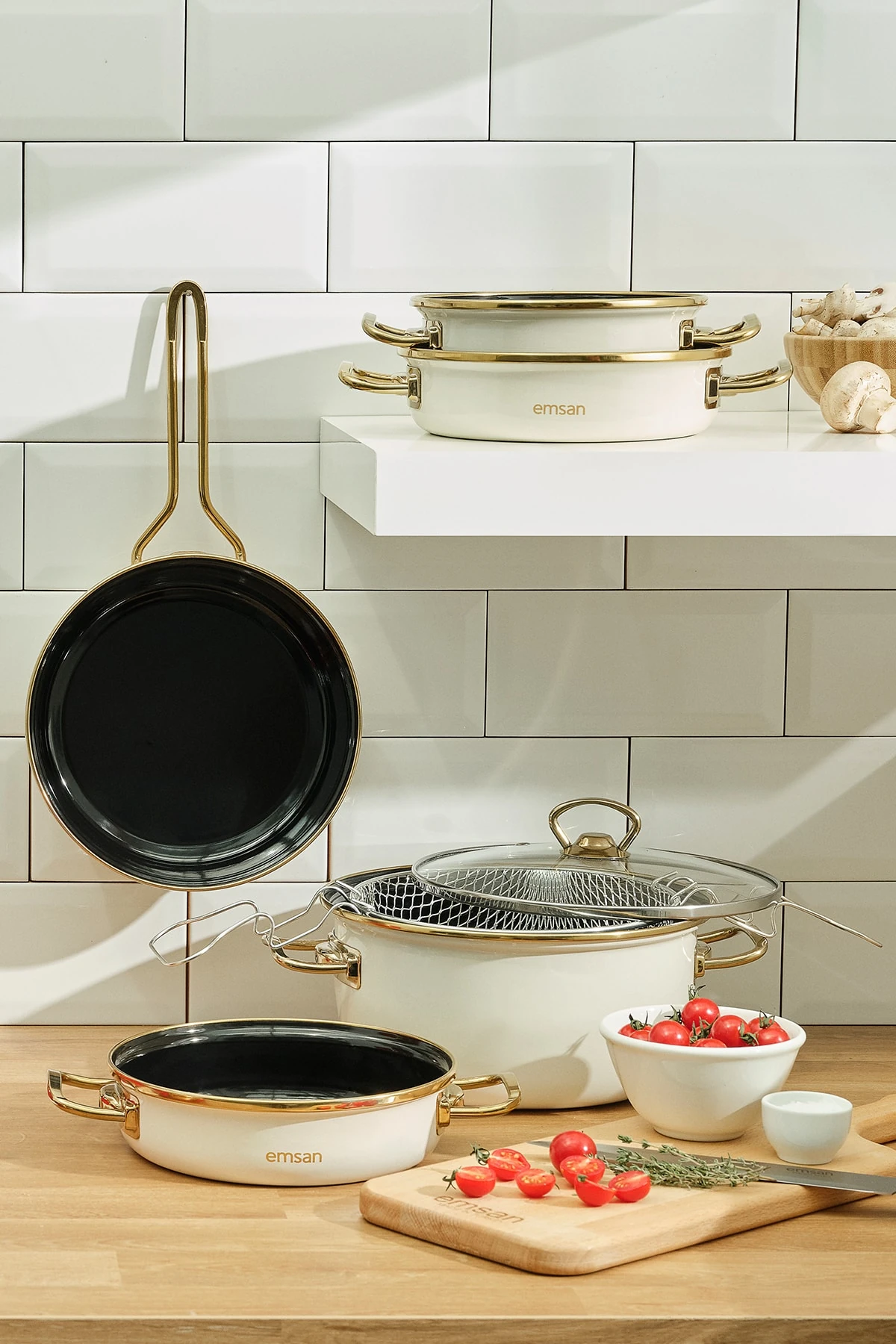 KIZARTMA TENCERE EMAYE RETRO BEJ 237213001