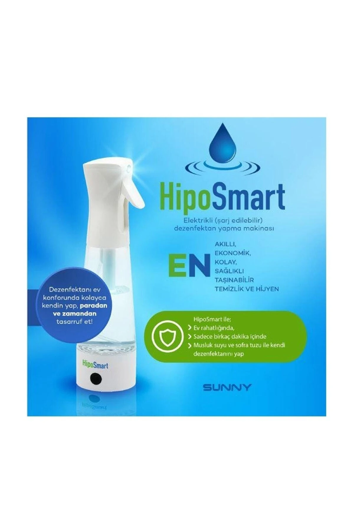 Hiposmart Dezenfenkte Su Üretim Cihazı