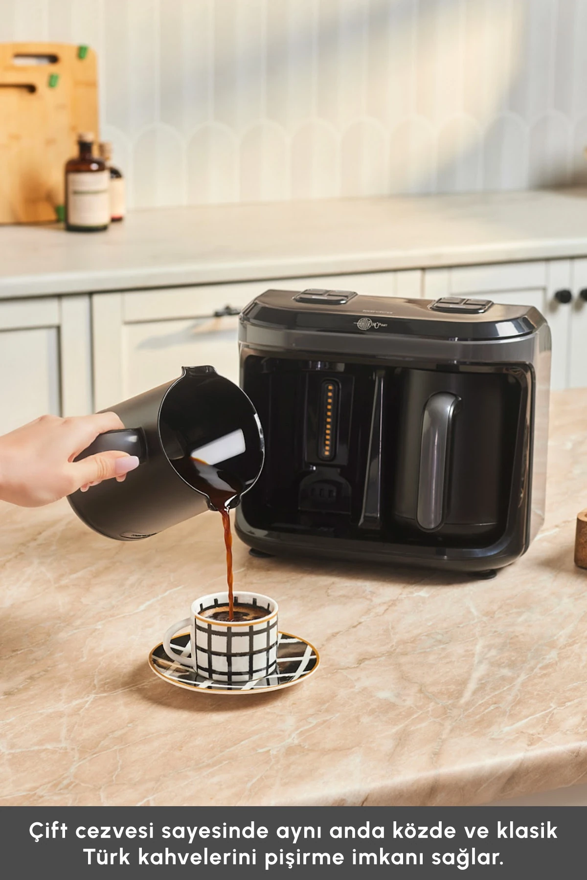 KAHVE MAKINASI HATIR HUP DUET AROMA TKM SPACE GRAY 8683650194040