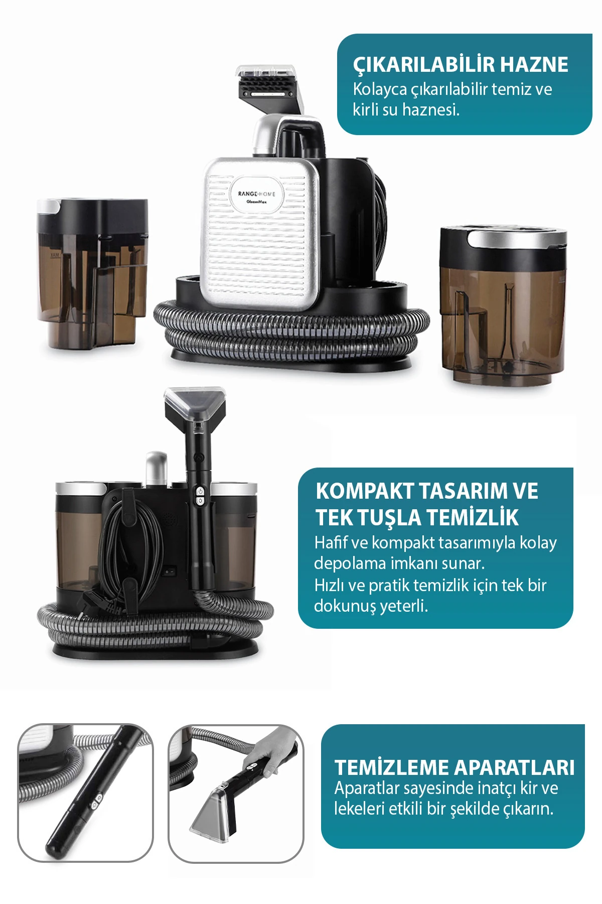 GleamMax Spot Cleaner Koltuk Halı Ve Leke Çıkartma Makinesi (YENİ)