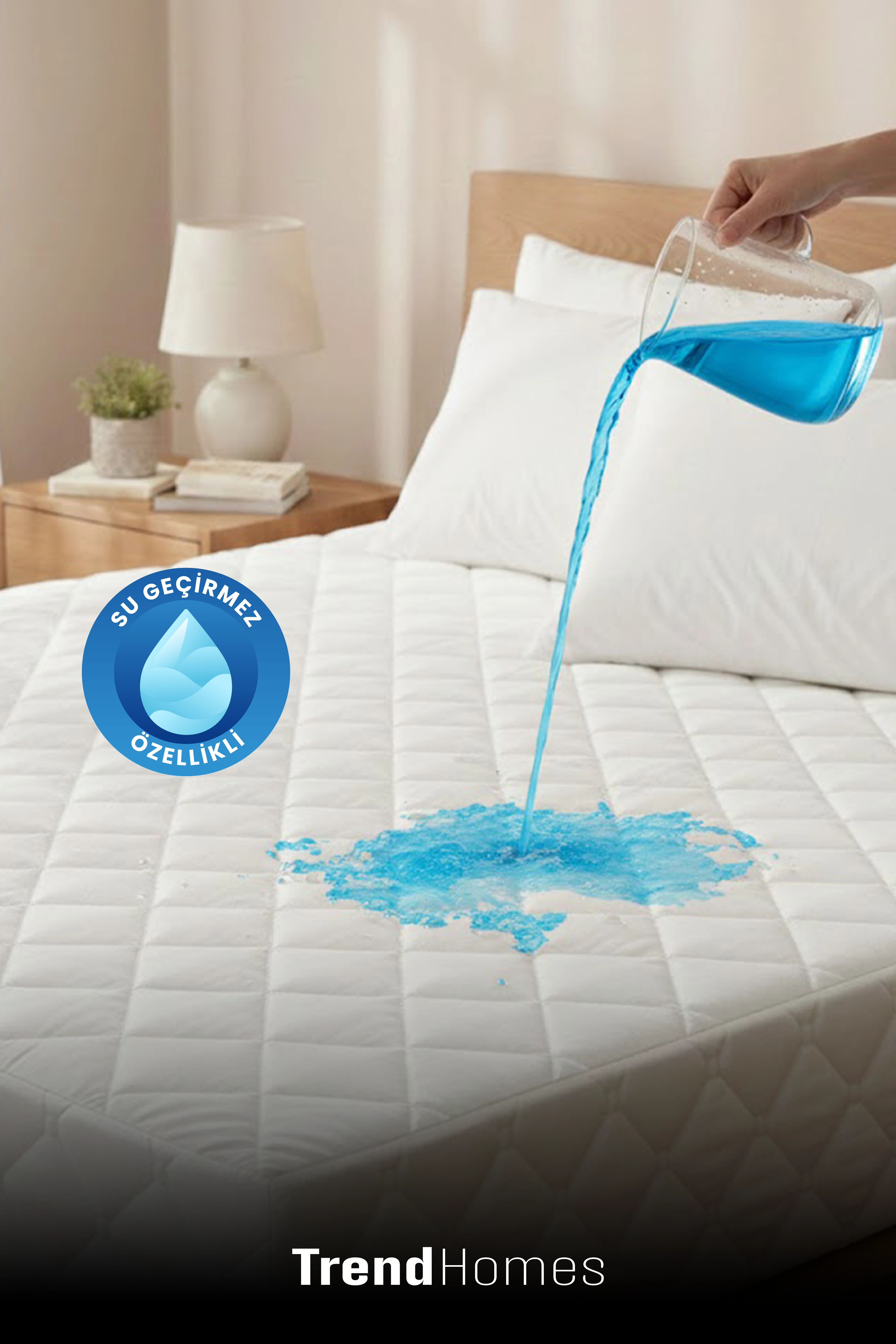 Tek Kişilik Sıvı Geçirmez Alez Capitone 100x200