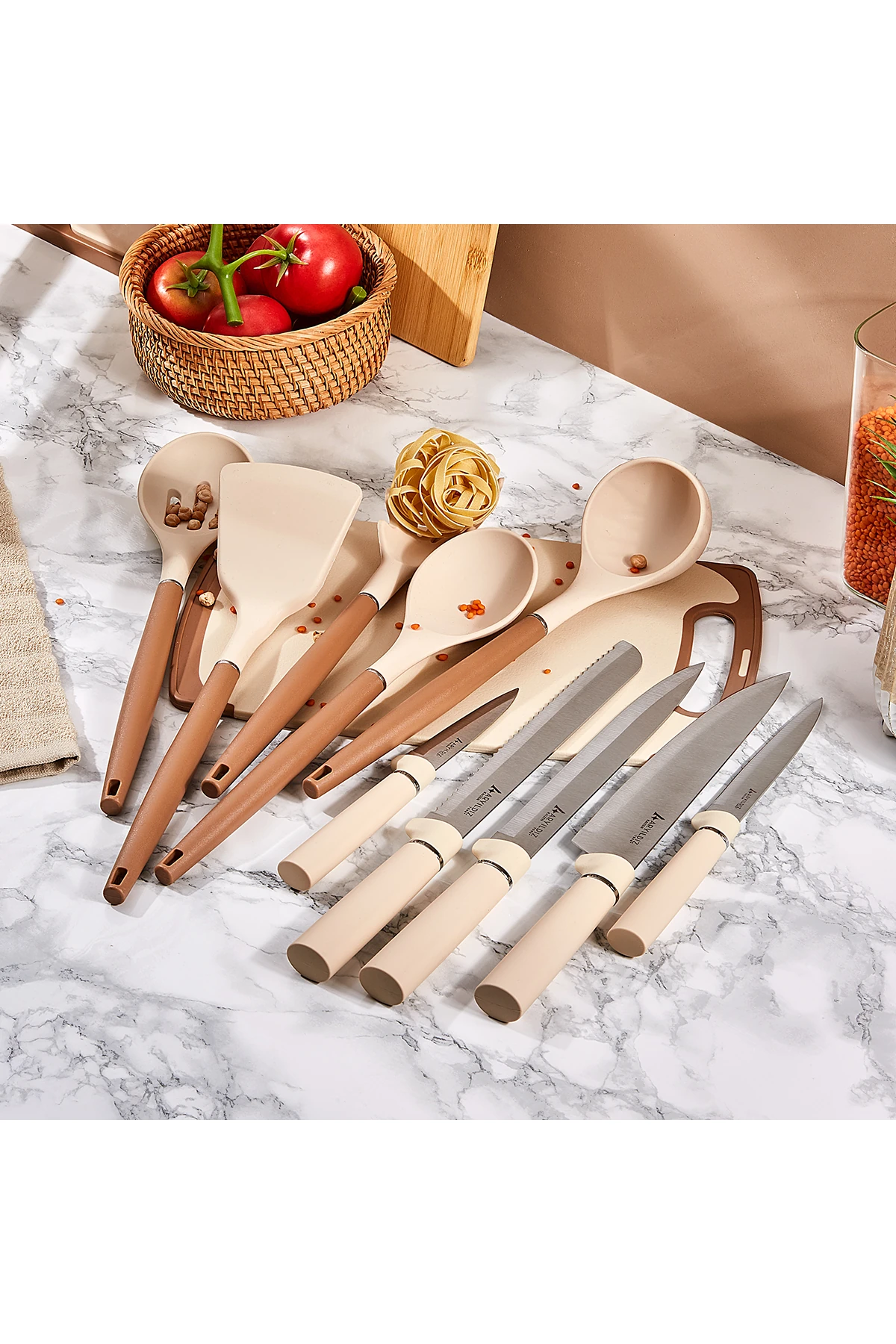 Kaizen 12 Parça Blok Bıçak Ve Pano Seti