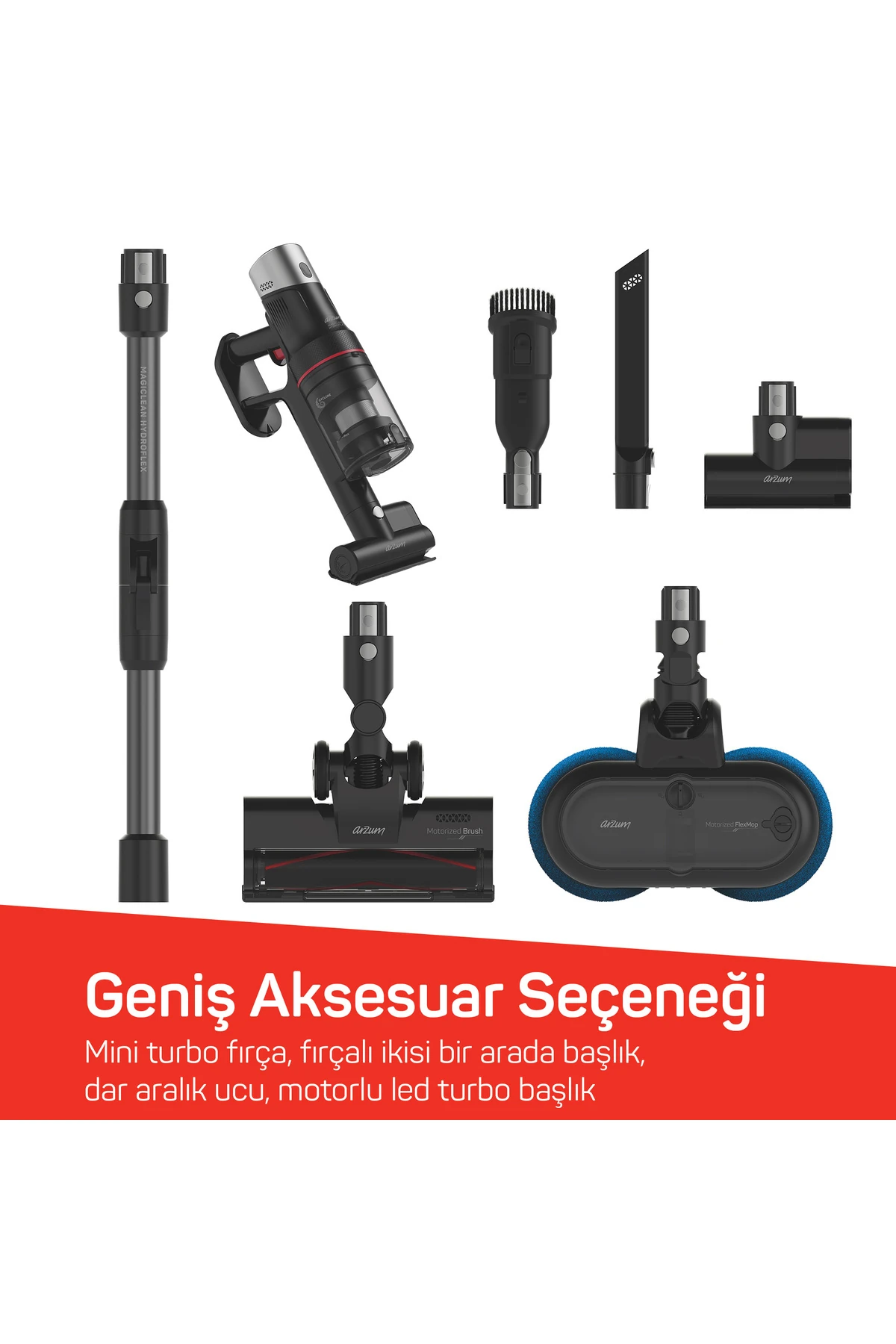 DIKEY SARJLI SUPURGE MAGICLEAN HYDROFLEX SIYAH AR 4210 01