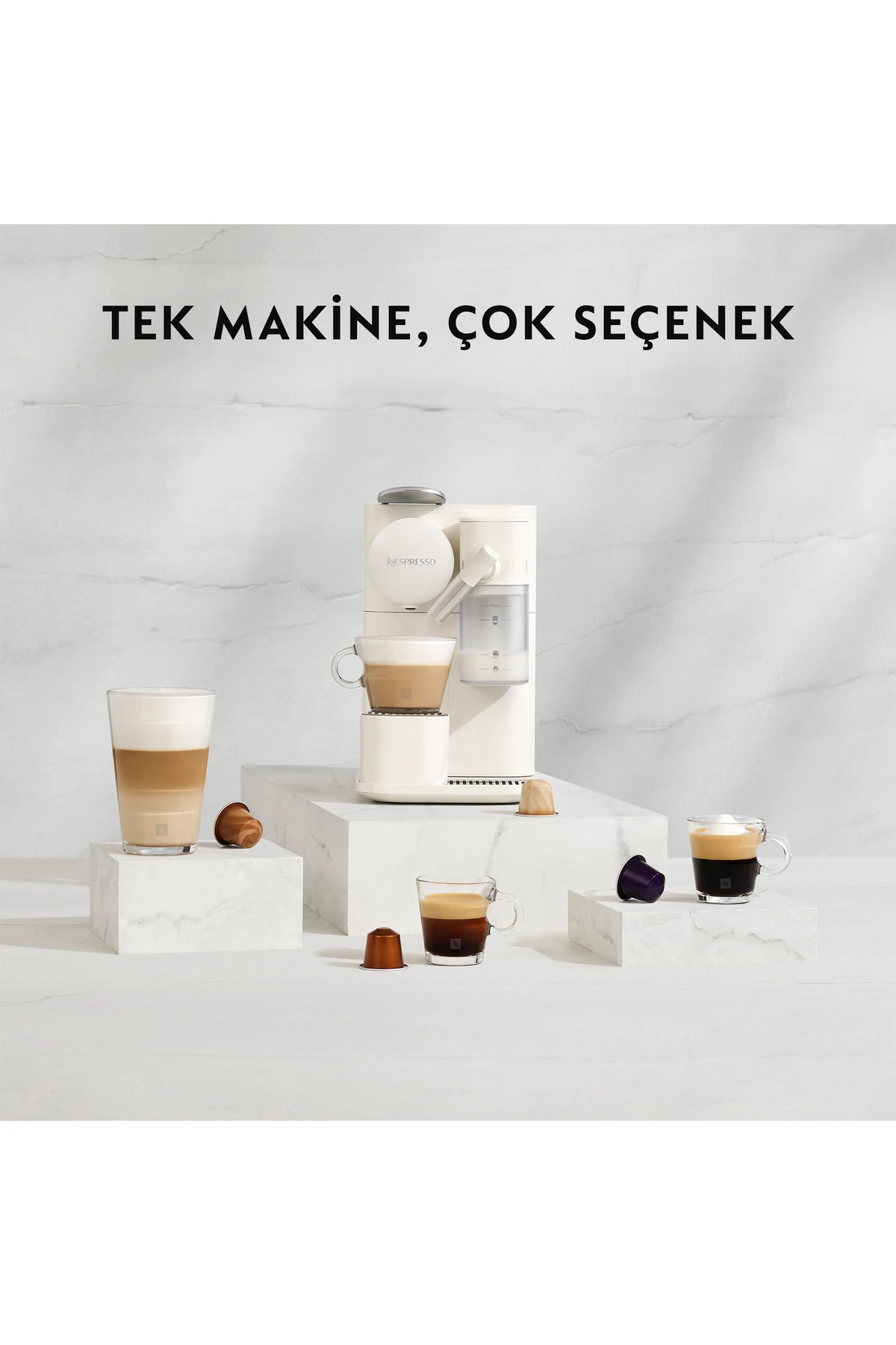 F121 Latissima One Süt Çözümlü Espresso Kahve Makinesi, Beyaz