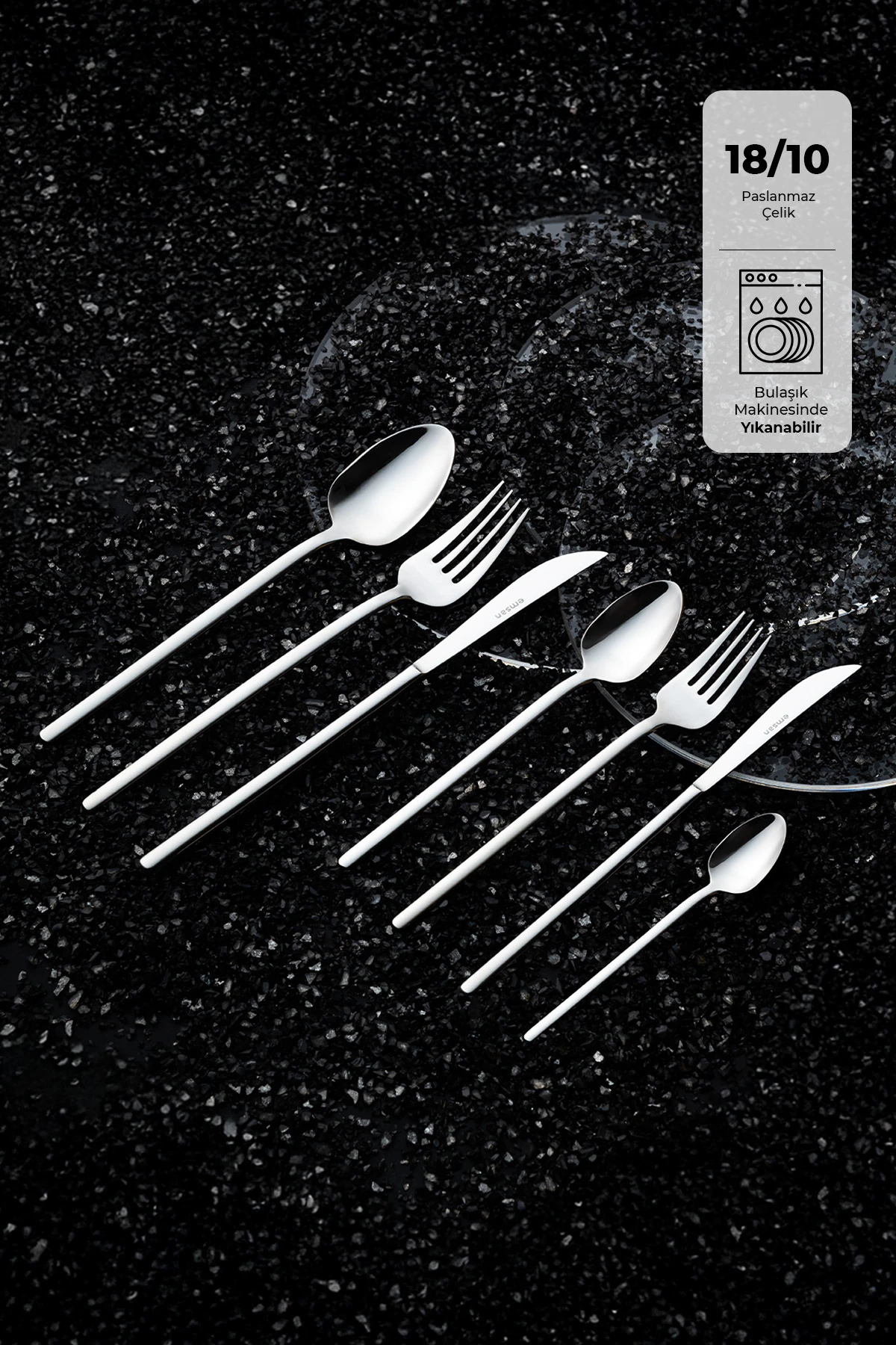 Lora 84 Parça 12 Kişilik Kutulu Çatal Kaşık Bıçak Takımı