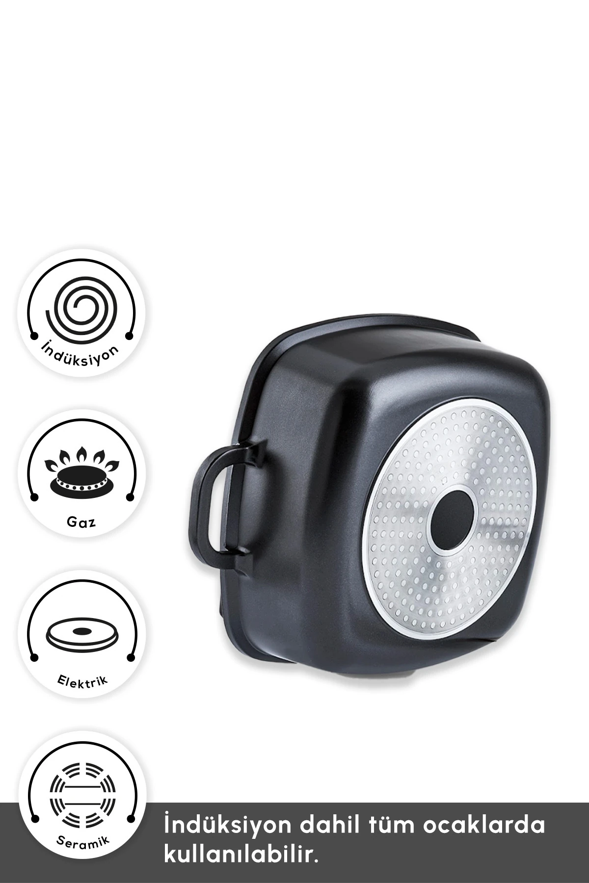 TENCERE SET 8 PARCA BIODIAMOND SONEVA SIYAH 8683650375432