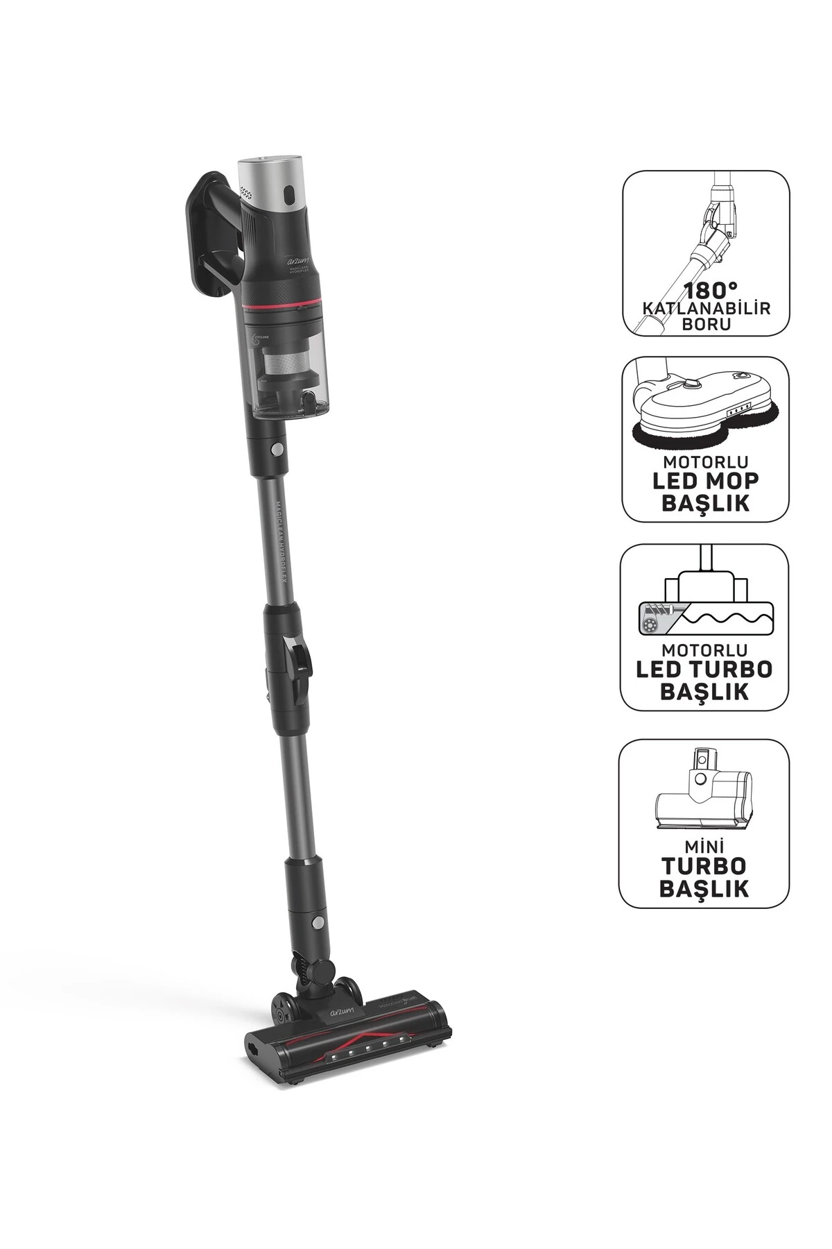 DIKEY SARJLI SUPURGE MAGICLEAN HYDROFLEX SIYAH AR 4210 01