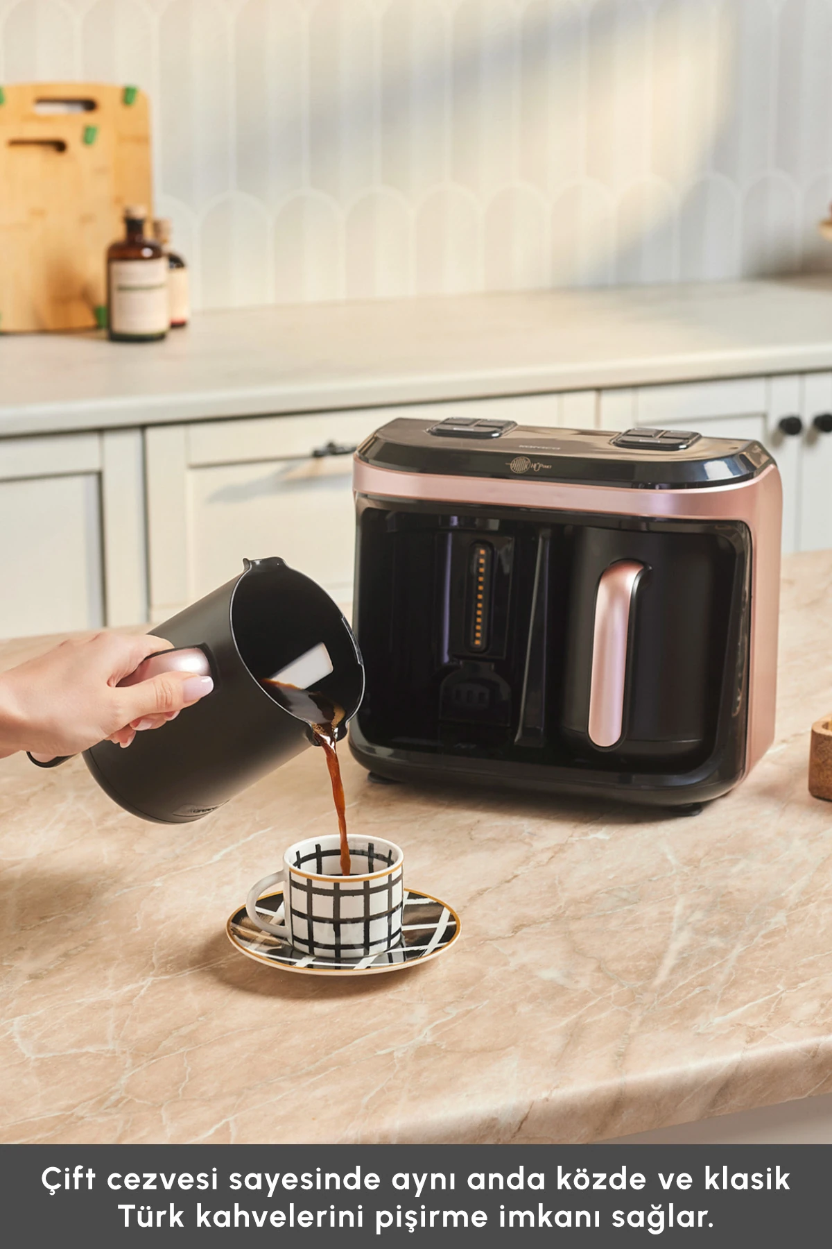 KAHVE MAKINASI HATIR HUP DUET AROMA ROSE GOLD 8683650323044