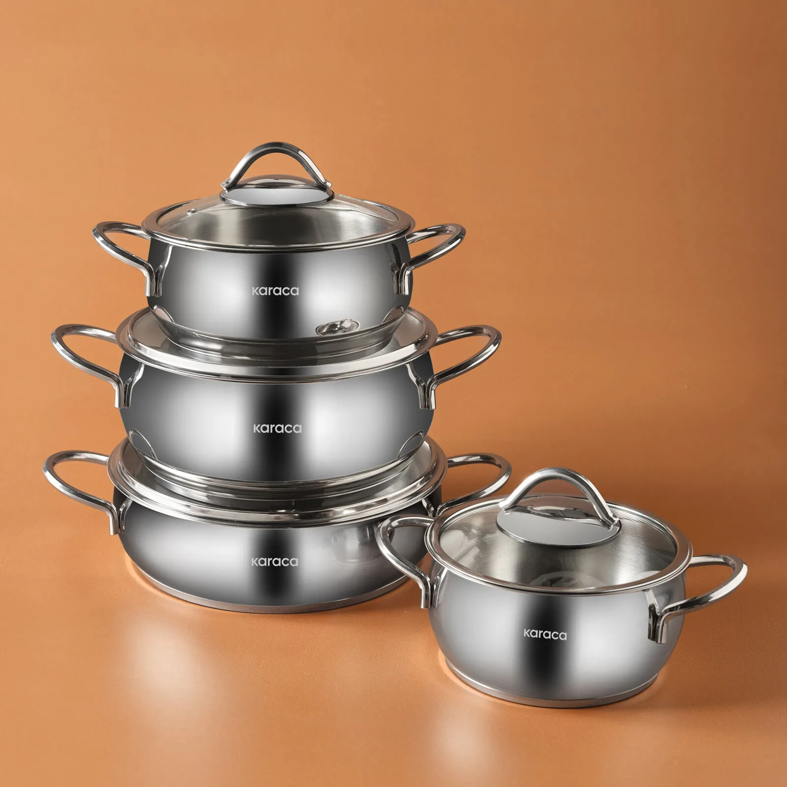 TENCERE SET 8 PARCA CELIK URLA