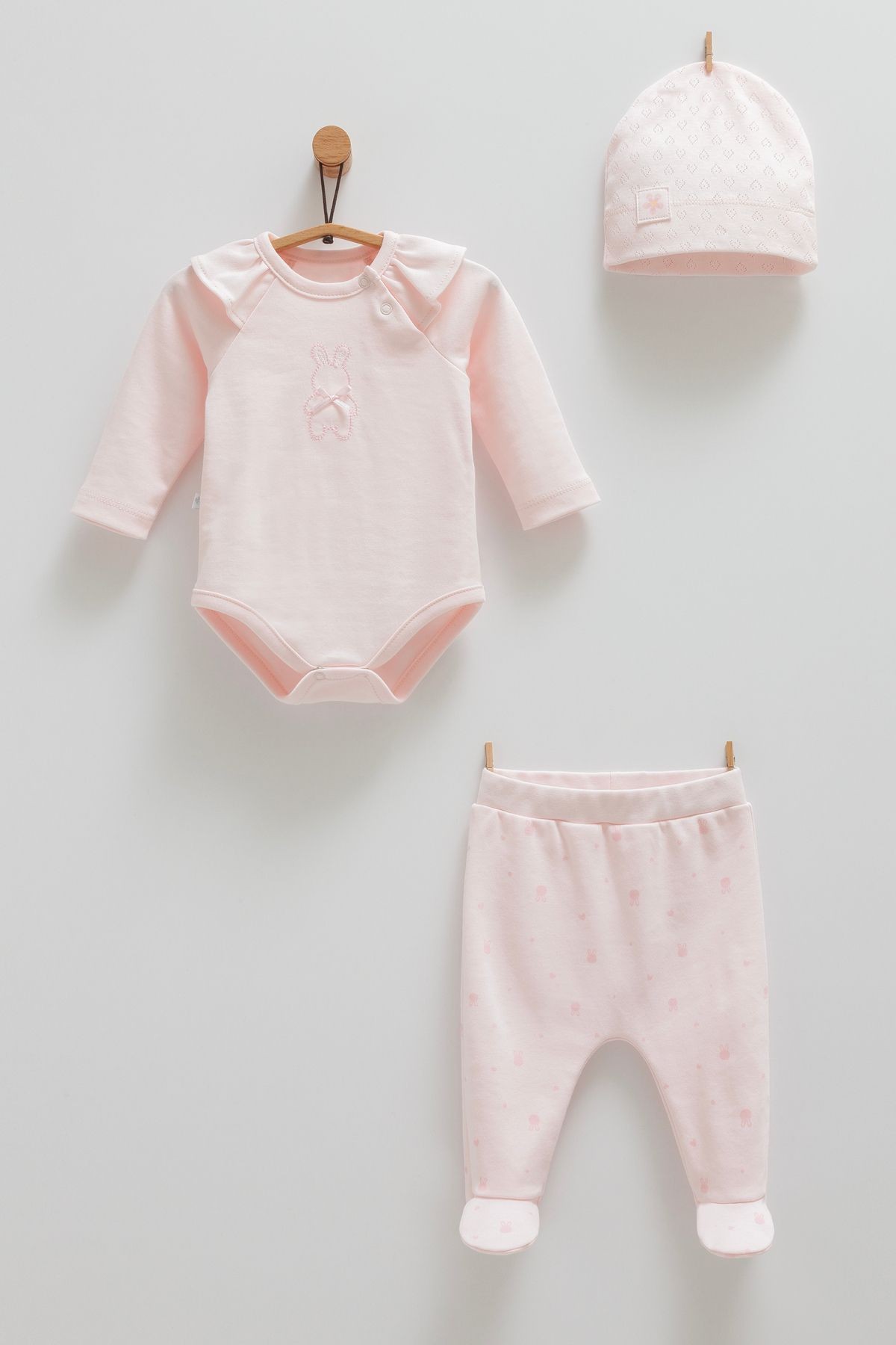Little Emu Cute Rabbit Body Pantolon Şapka