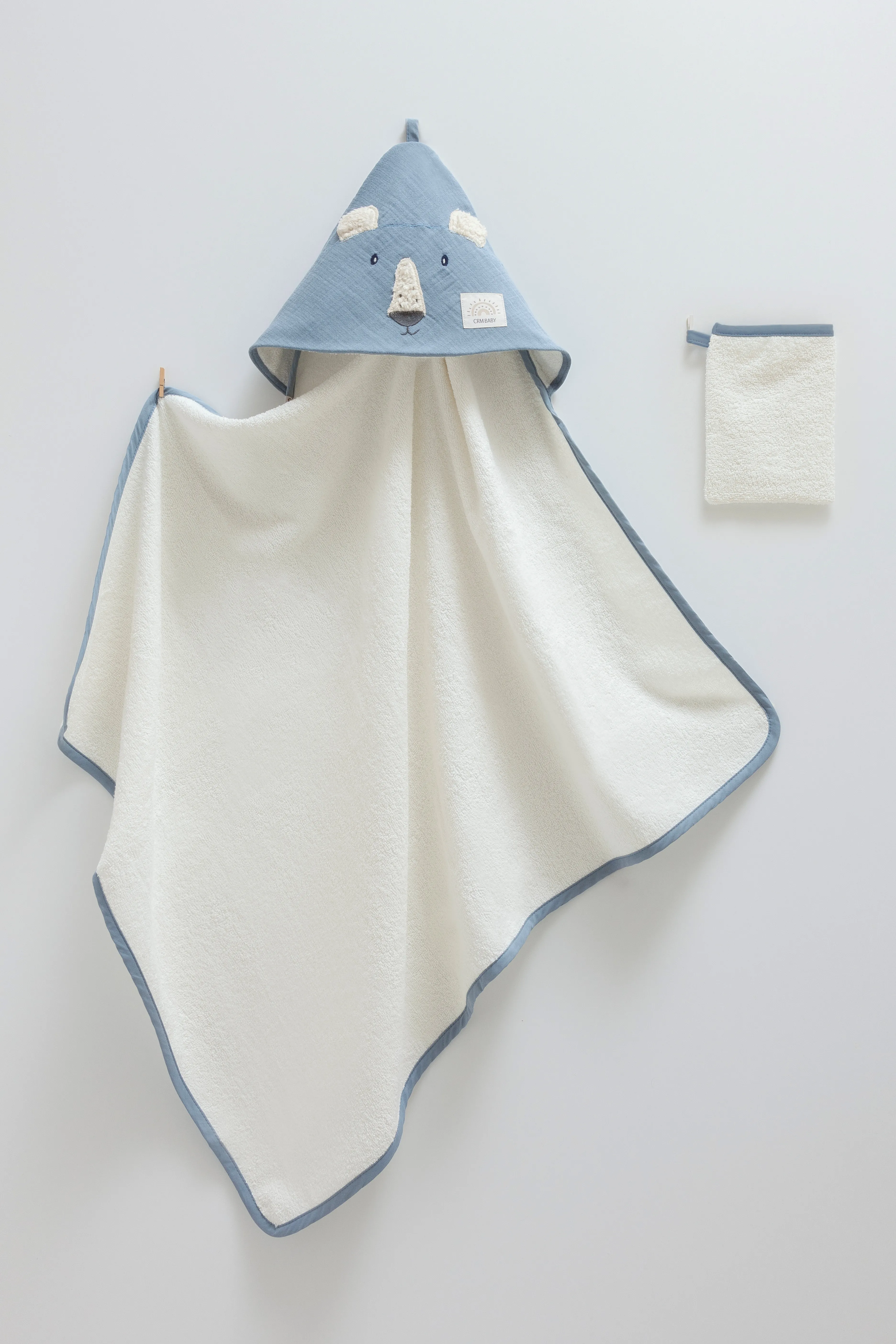 Little Emu Basic Bear Örme Bebe Havlusu 82x90