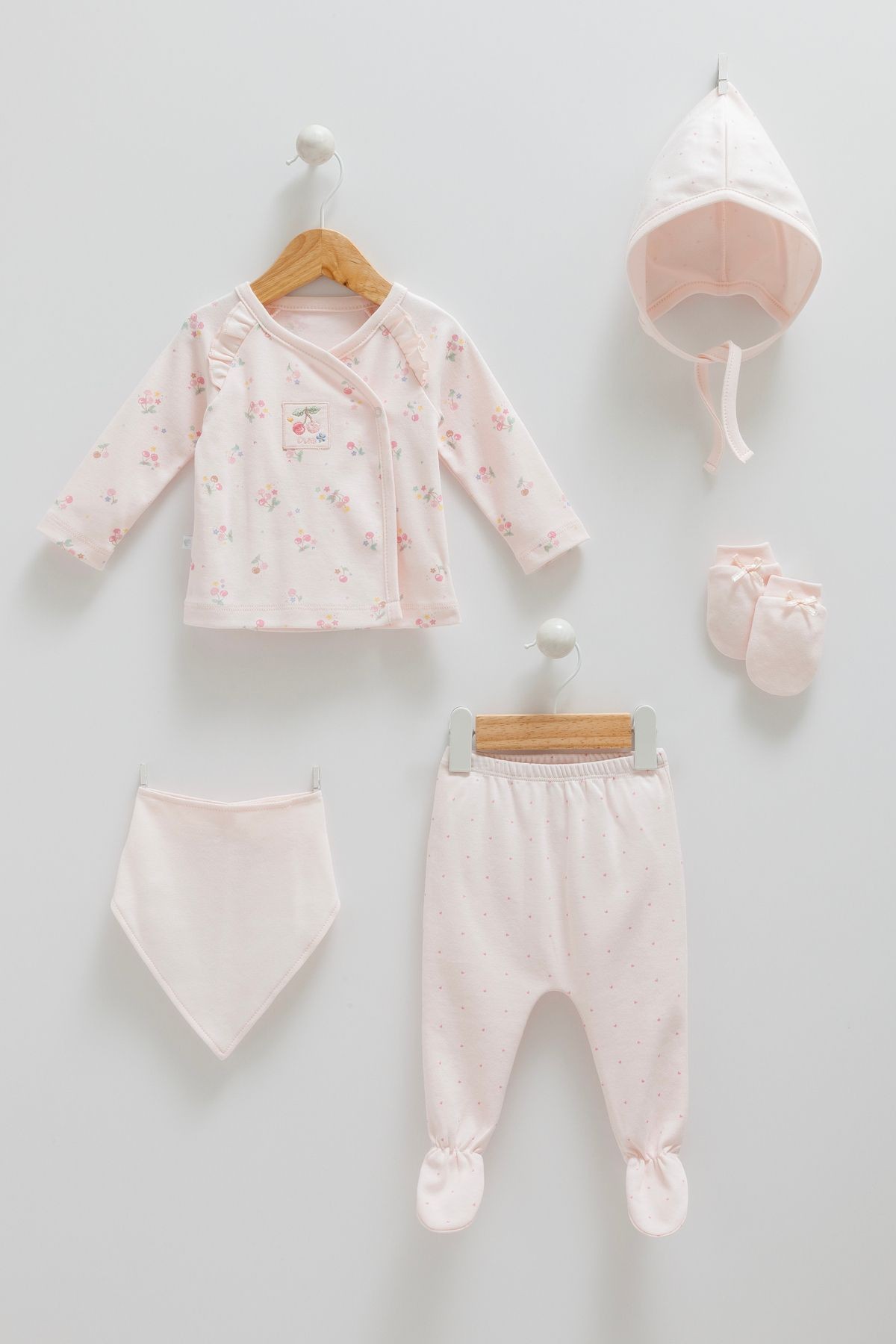 Lİttle Emu Cherry Baby 5'li Zıbın Seti