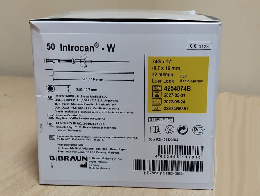 B.Braun - Introcan İntraket - 24g Sarı | Ömür Medikal