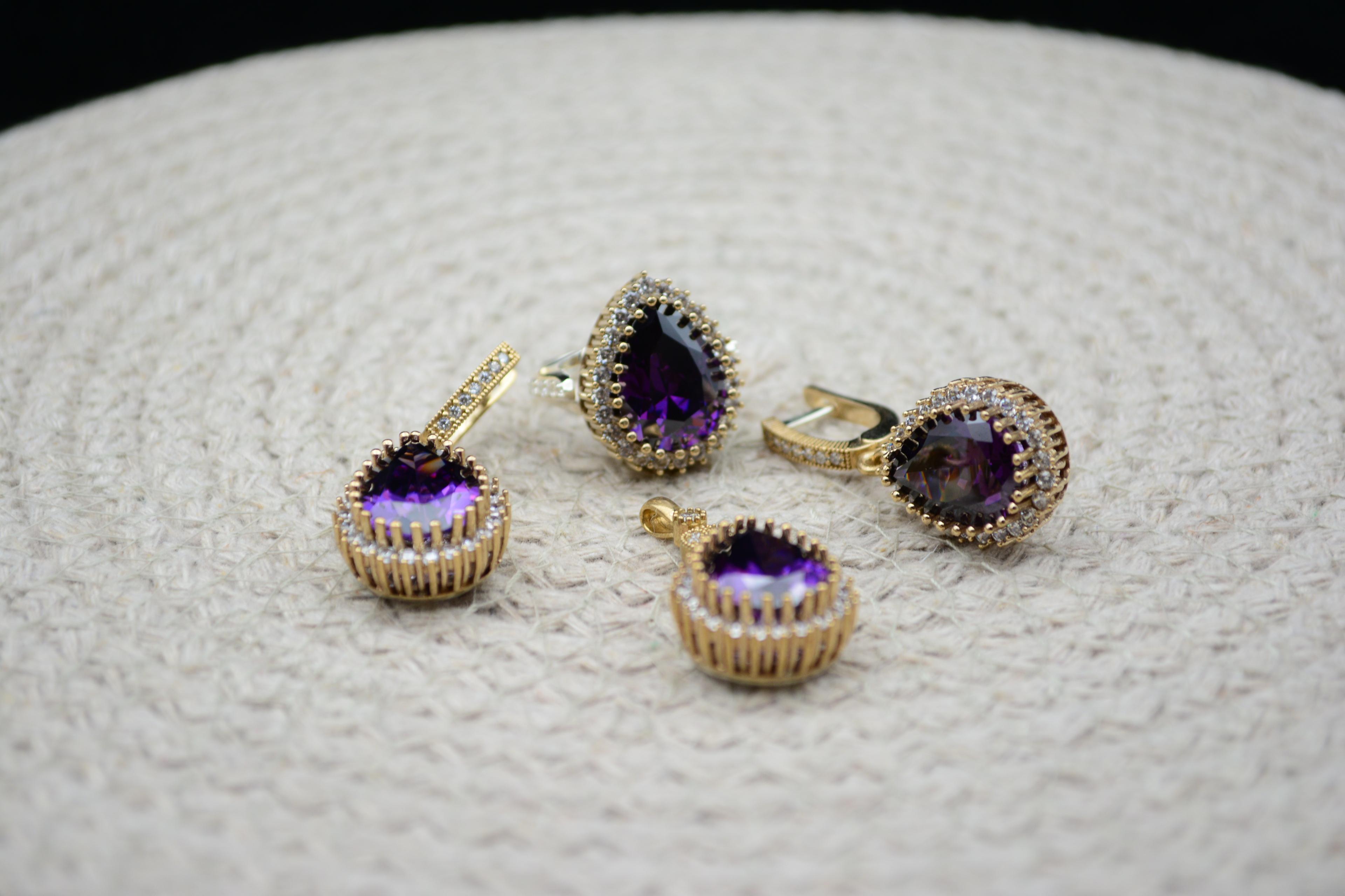 Amethyst Stone Women's Set