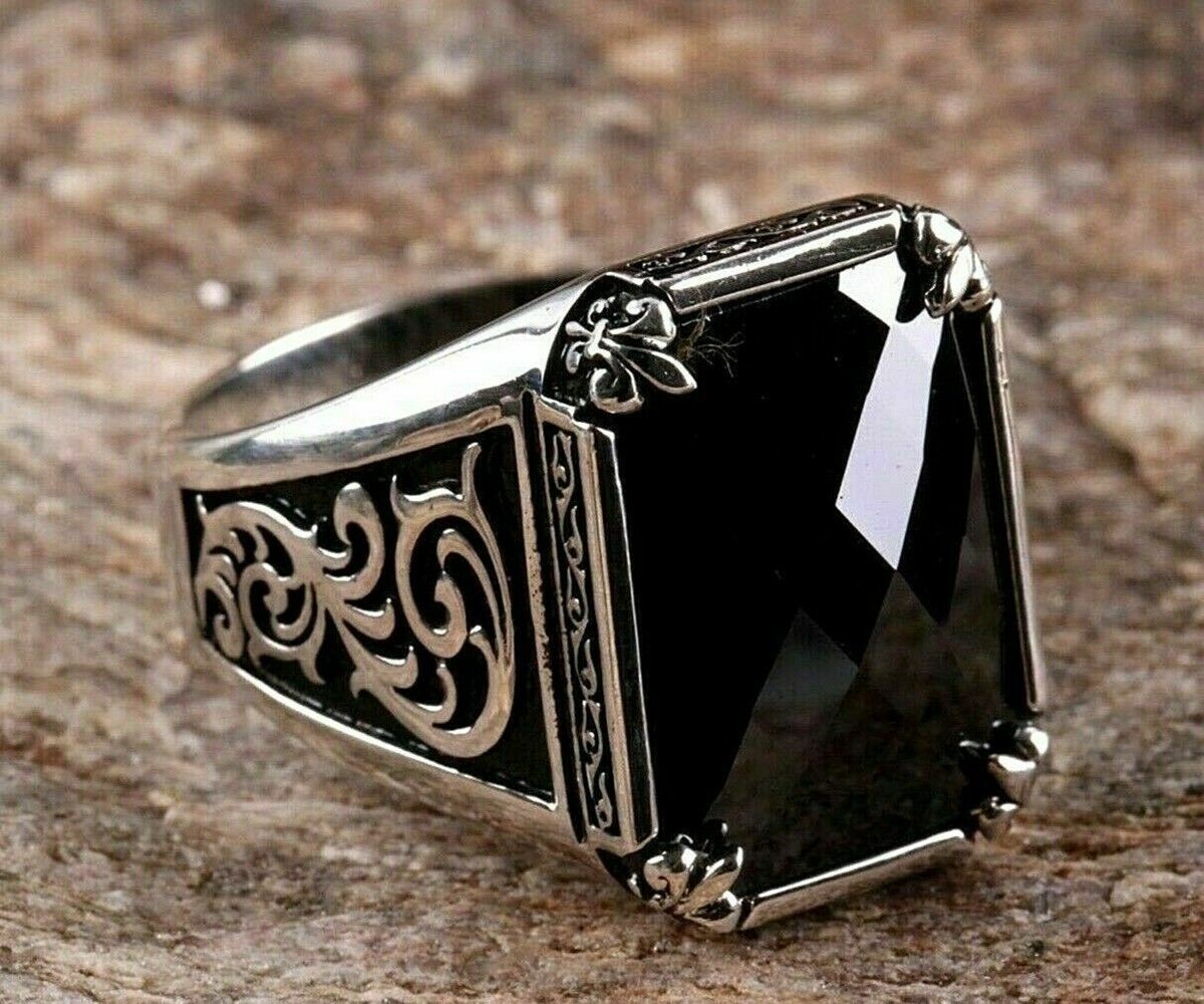 Onyx Stone Sterling Silver Ring