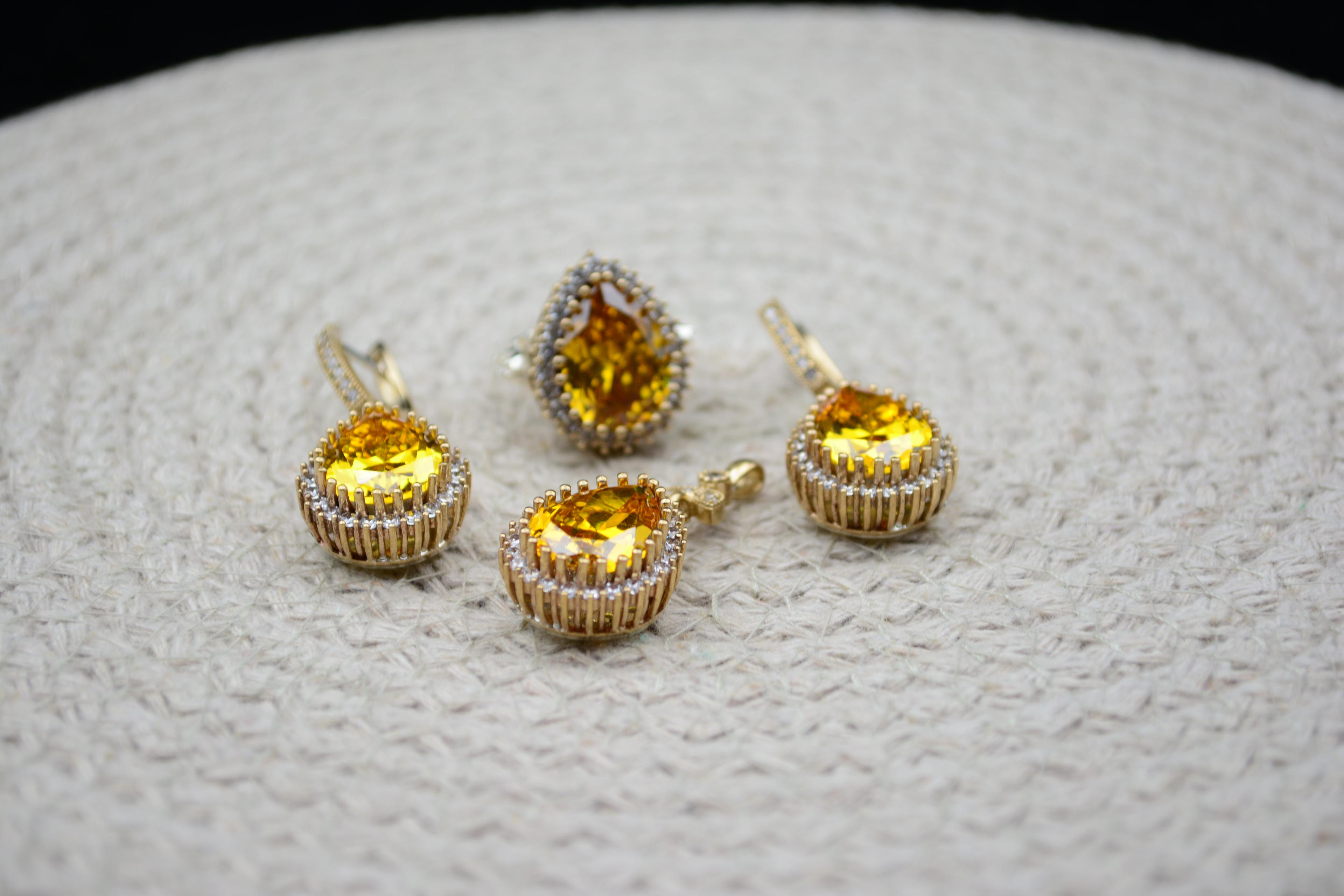 Citrine Stone Women's Set