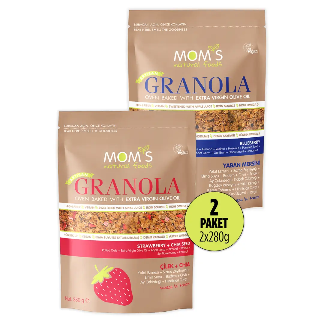 2'li Granola Çilek Chia 280G Yaban Mersini 280G