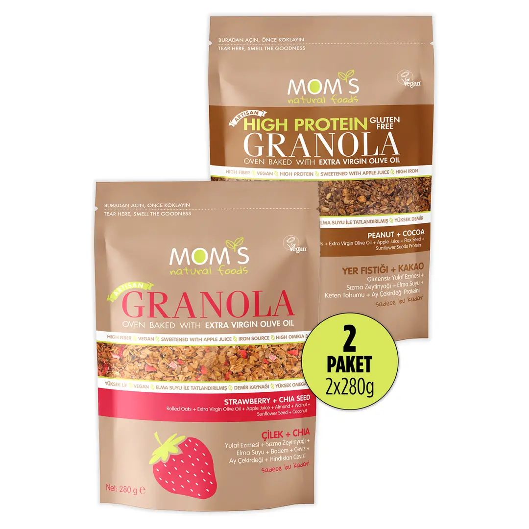 2'Lİ GRANOLA ÇİLEK CHIA 280G YER FISTIKLI 280G