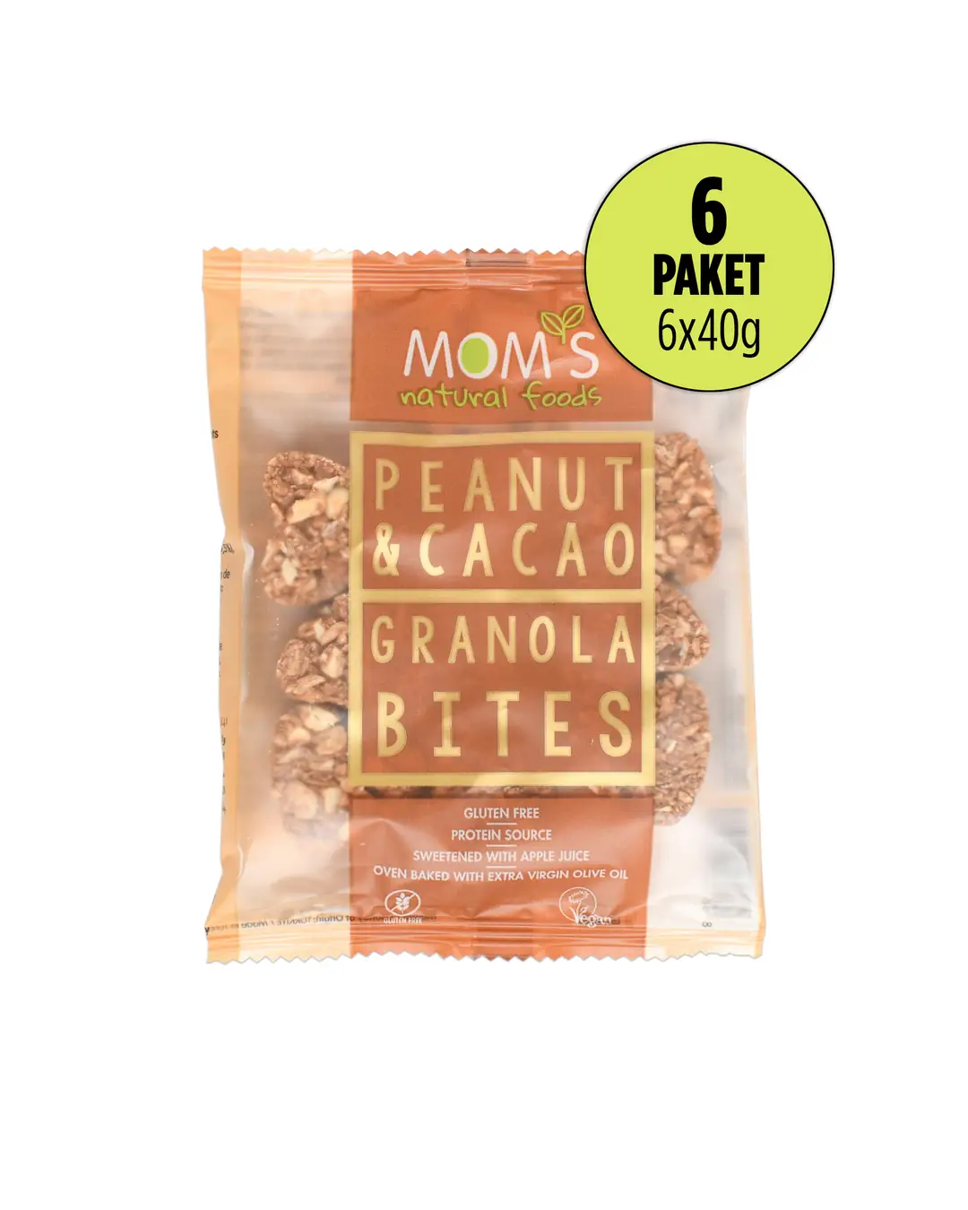6'lı Glutensiz YER FISTIĞI KAKAO Granola BITES