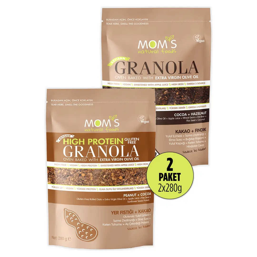 2'Lİ GRANOLA KAKAO FINDIK 280G YER FISTIKLI 280G