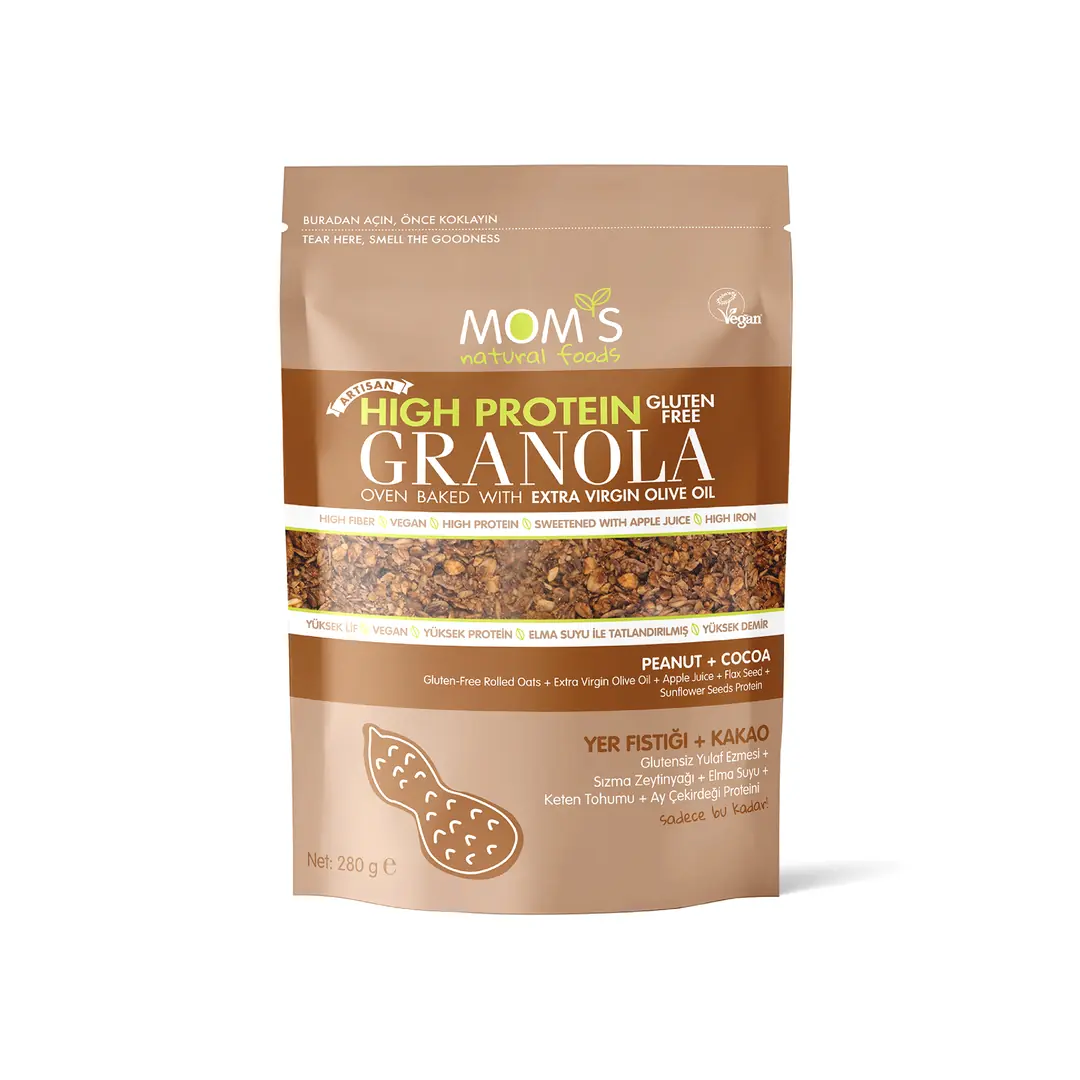 Glutensiz Yer Fıstıklı Yüksek Proteinli Granola 280G