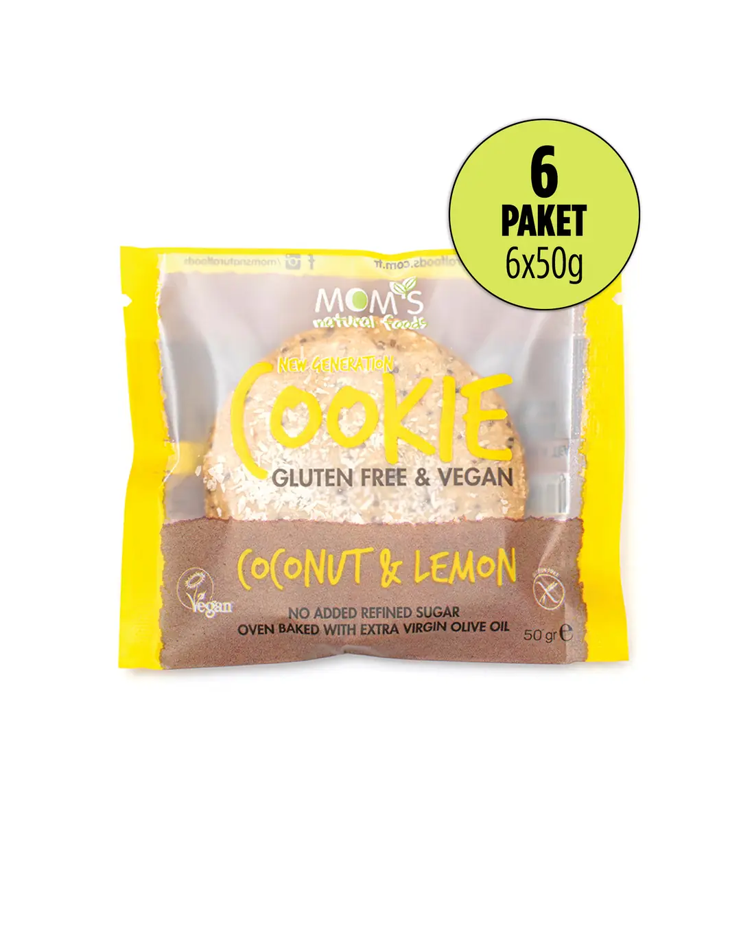 6'lı Glutensiz Limon Hindistan Cevizi Cookie