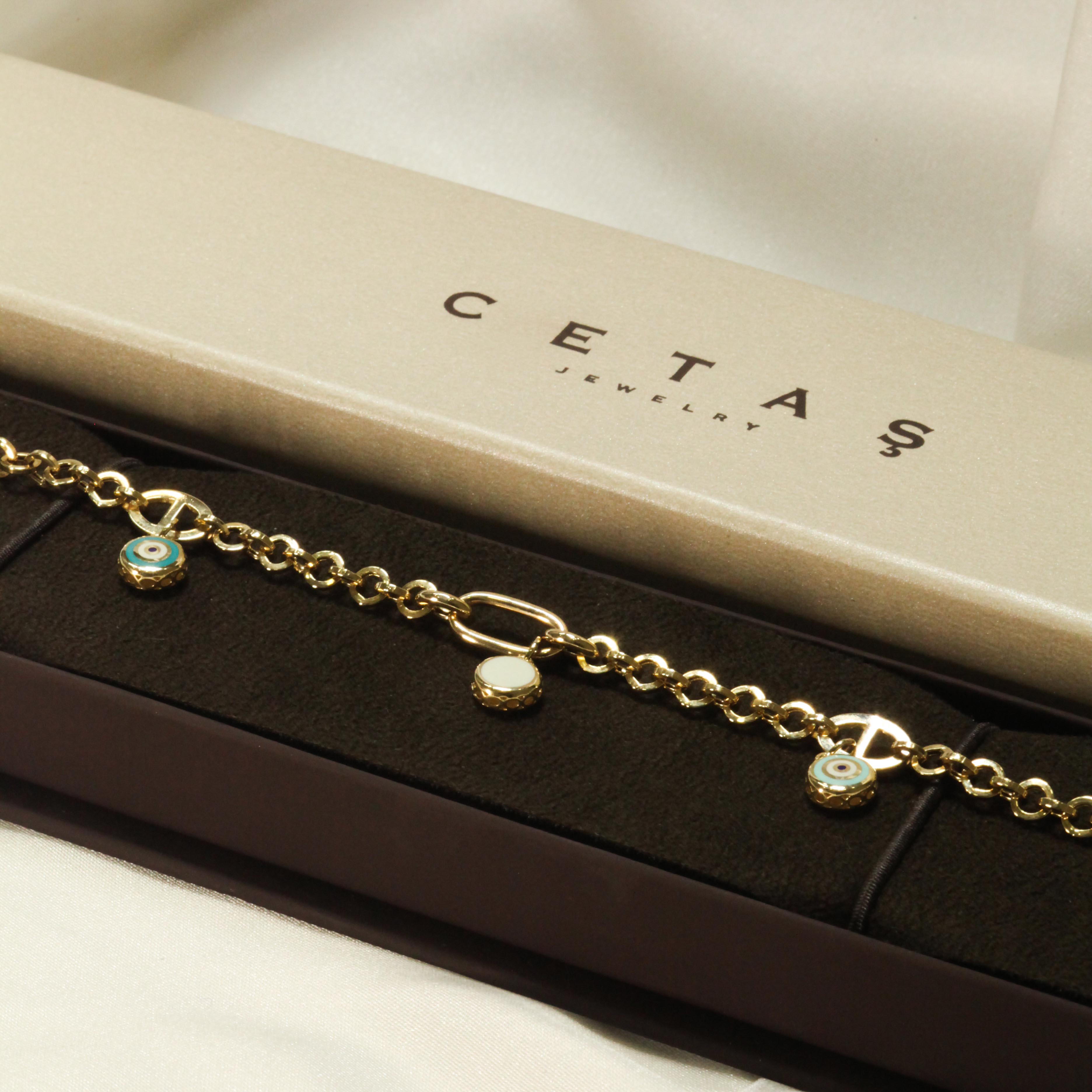 14 Ayar Cetaş Nazar Boncuklu Bileklik