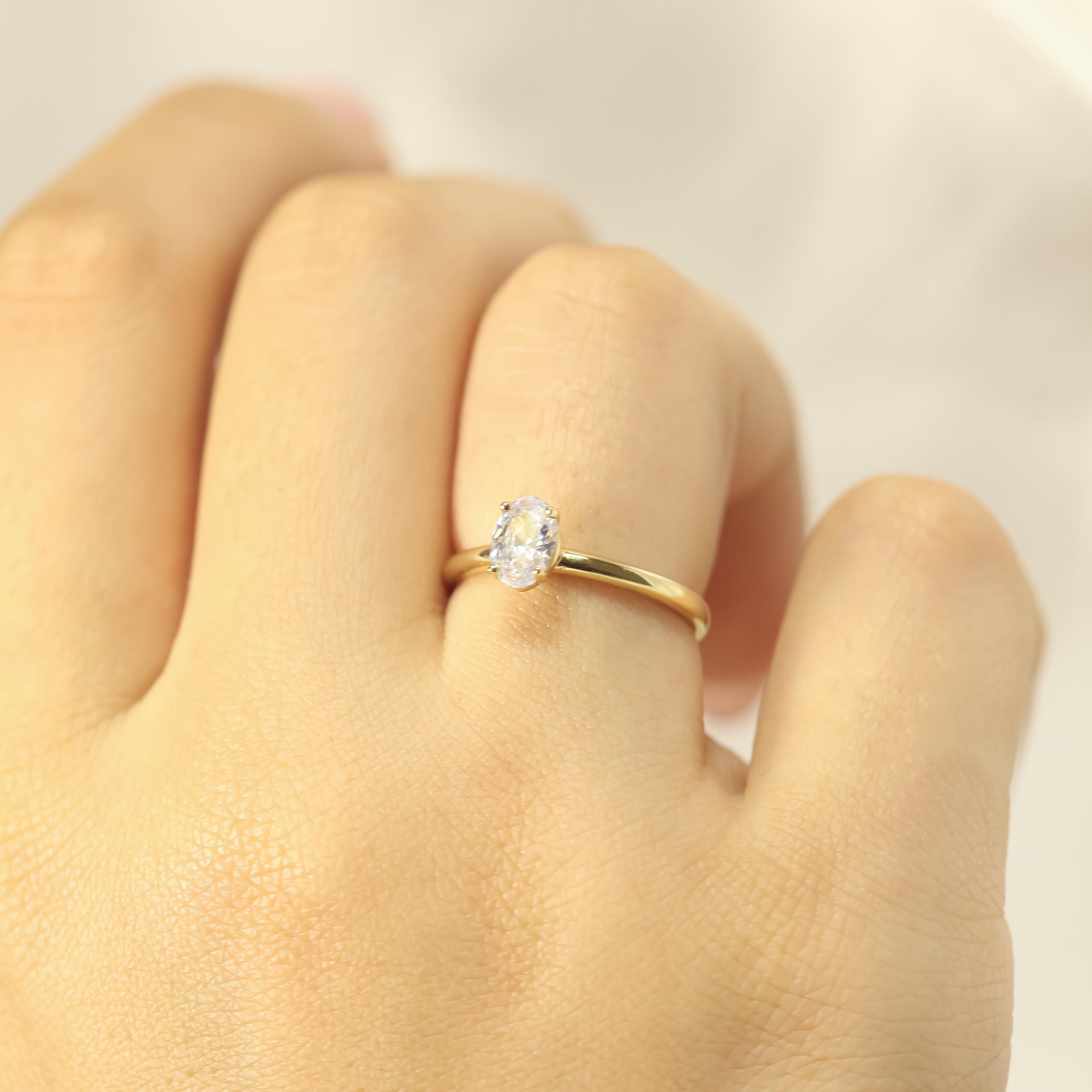 14 Ayar Oval Tektaş