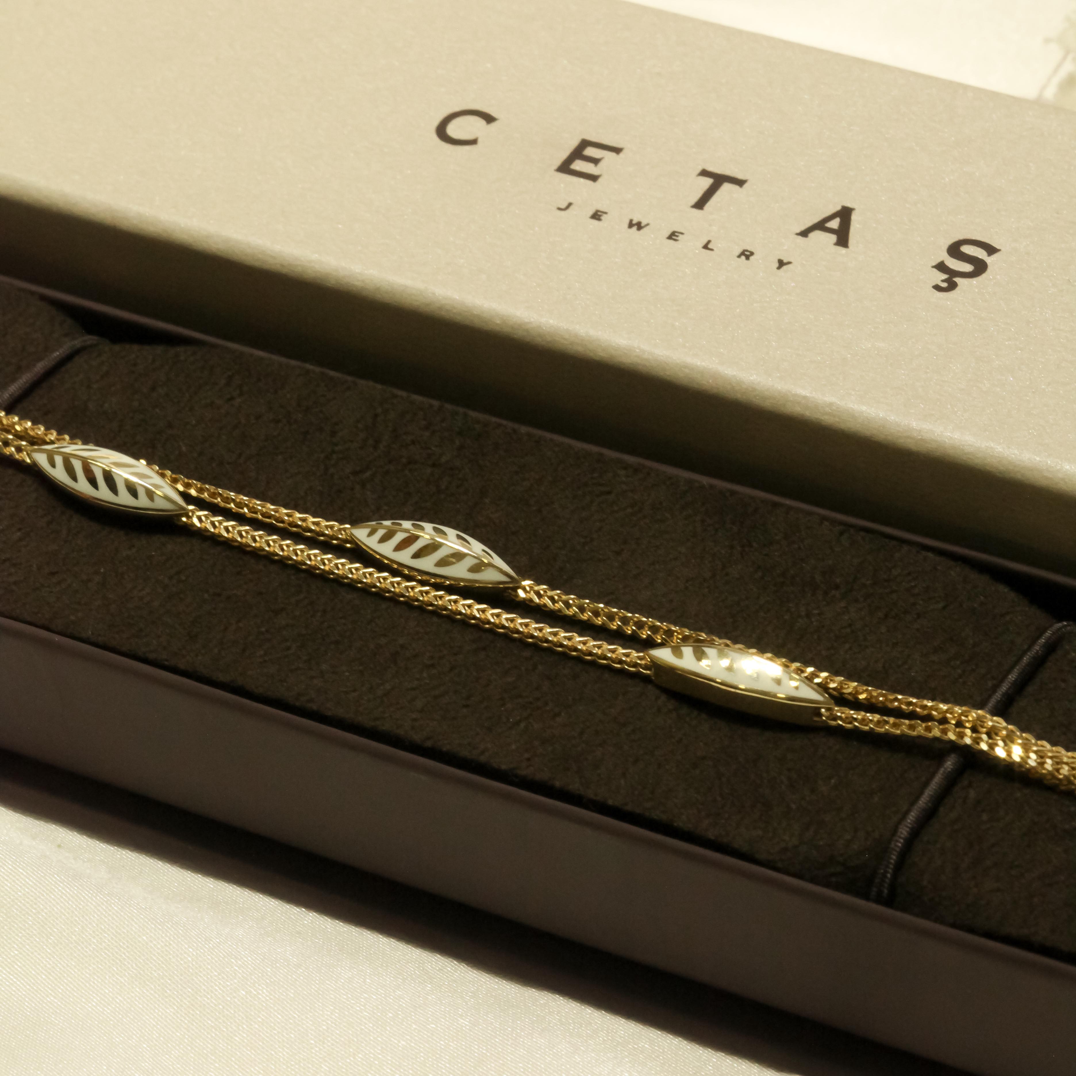 14 Ayar Cetaş Olivia Koleksiyonu Zeytin Ağacı Bileklik