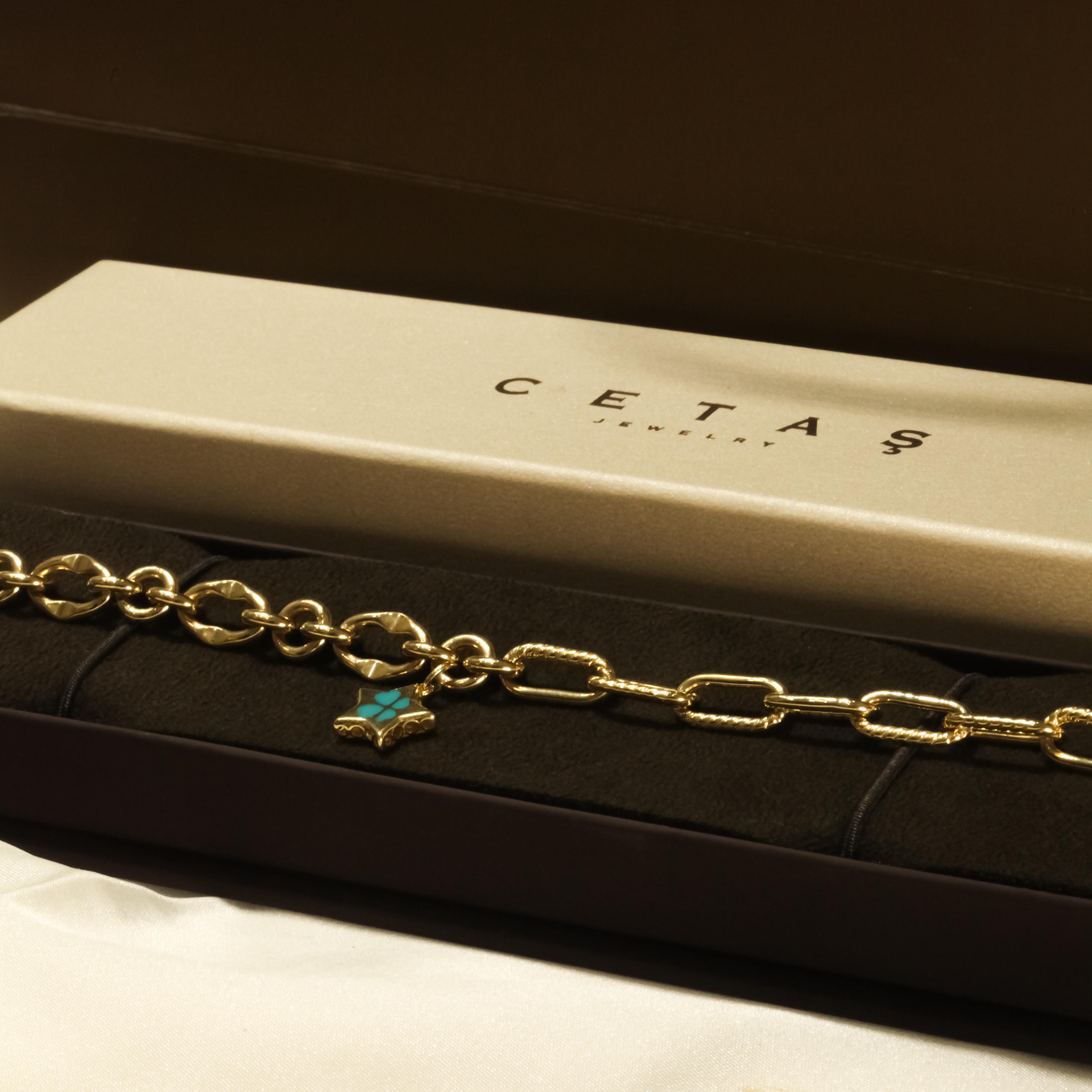 14 Ayar Cetaş Eterna Koleksiyonu Tasarım Bileklik