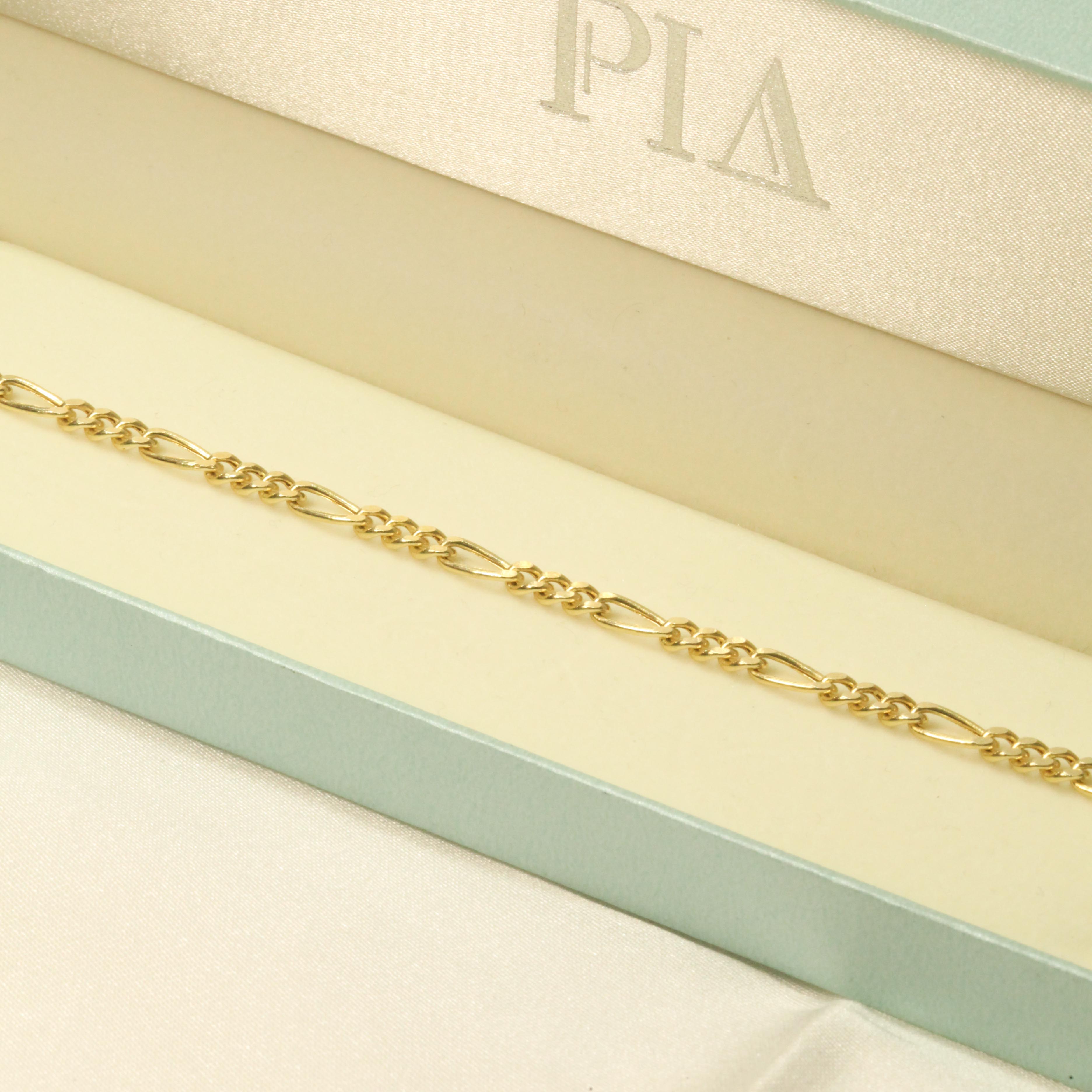 14 AYAR FİGARO MODEL UNİSEX ZİNCİR BİLEKLİK