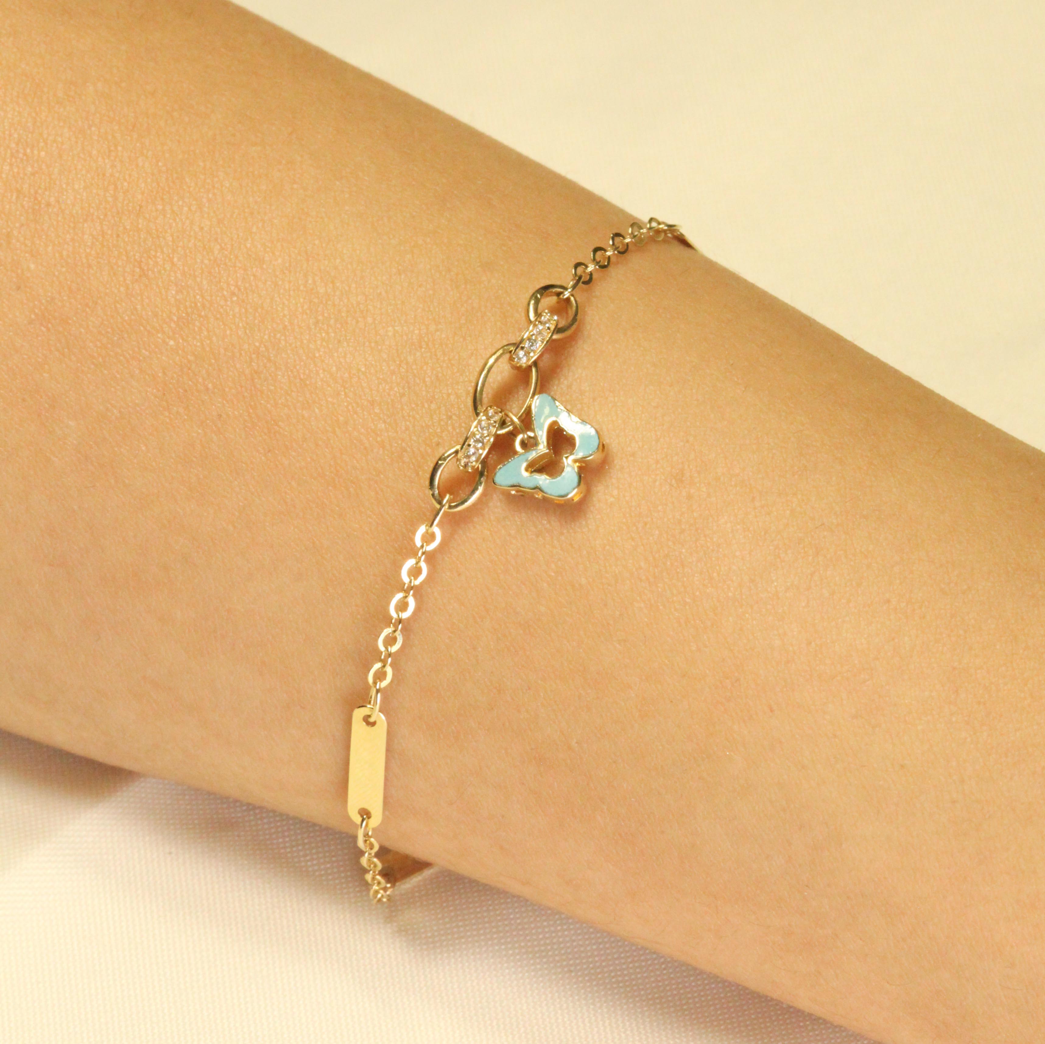 14 AYAR KELEBEK CHARMLI BİLEKLİK