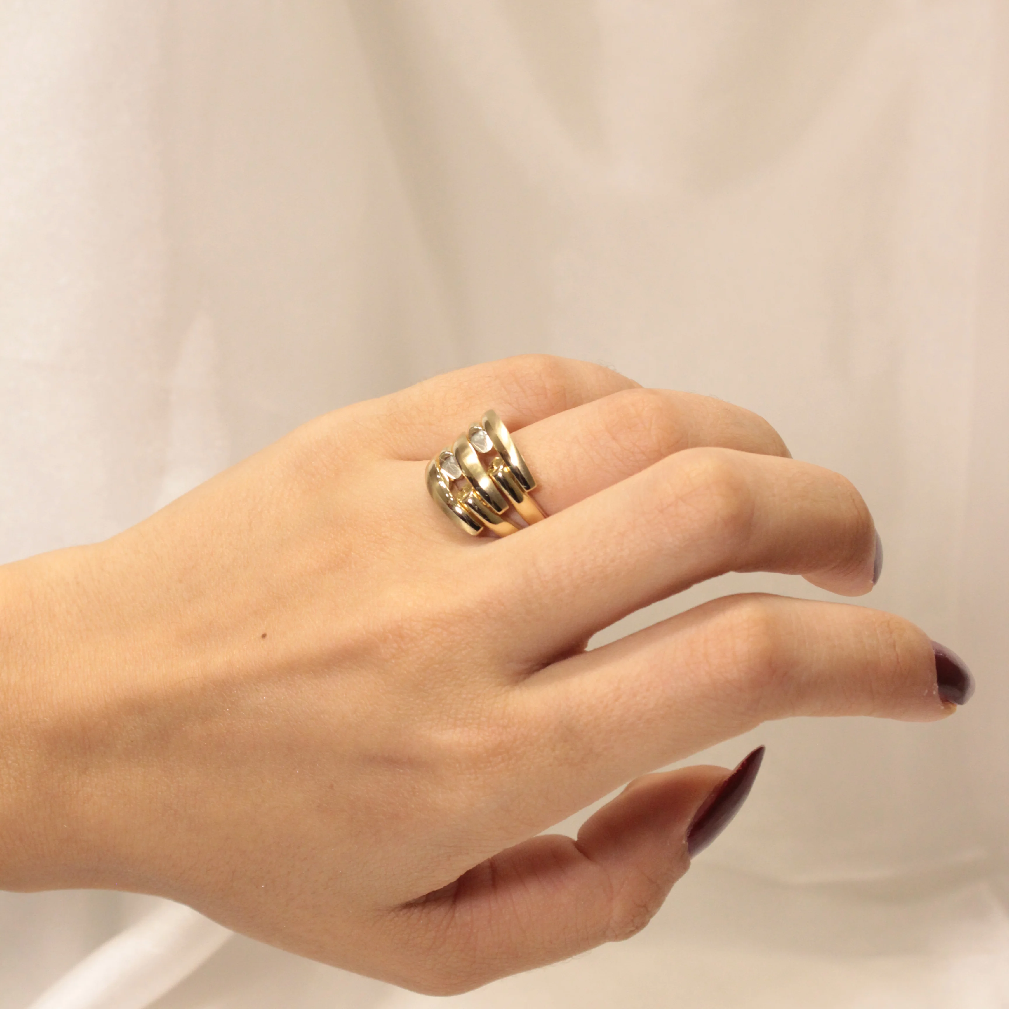 14 Ayar Kaburga Yüzük