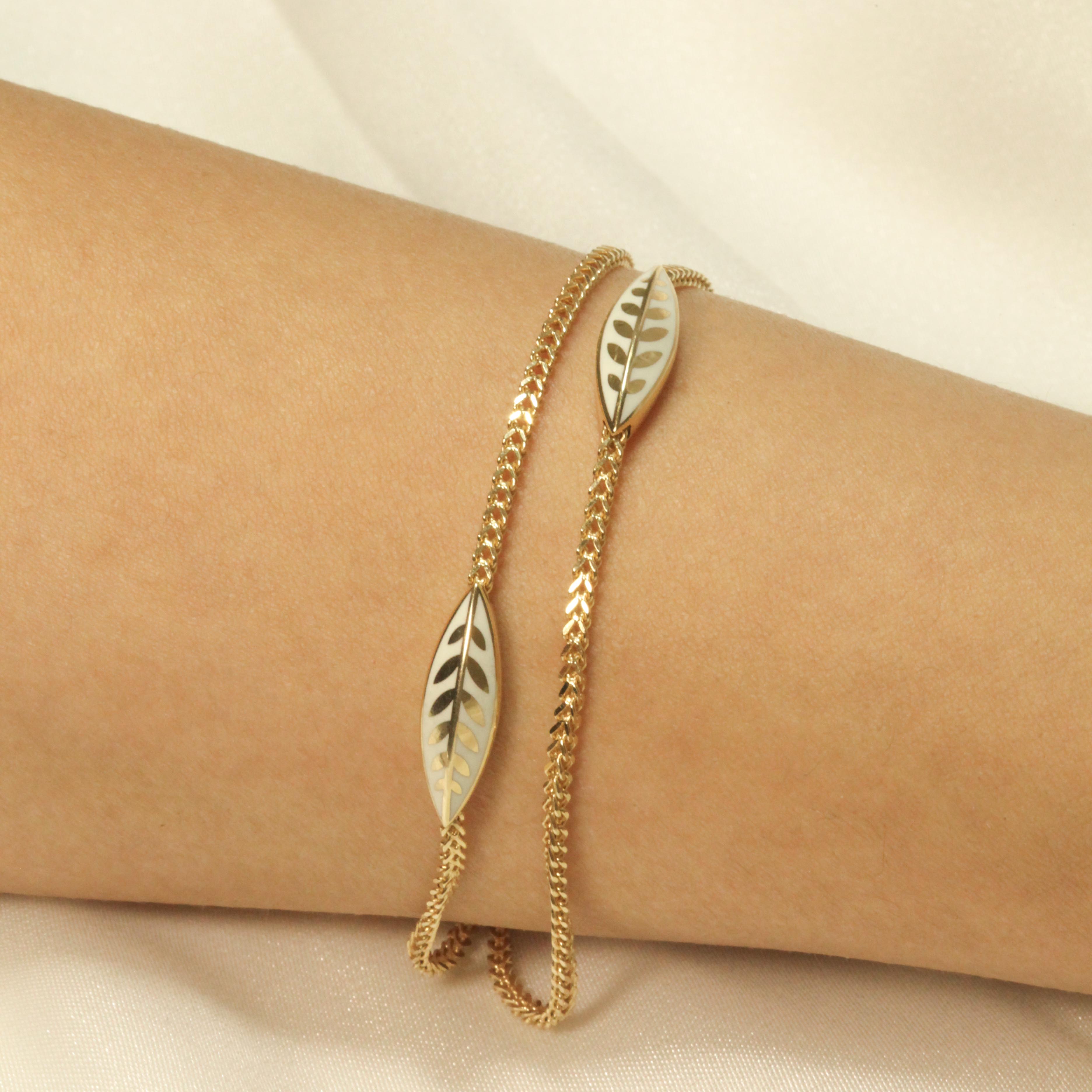 14 Ayar Cetaş Olivia Koleksiyonu Zeytin Ağacı Bileklik