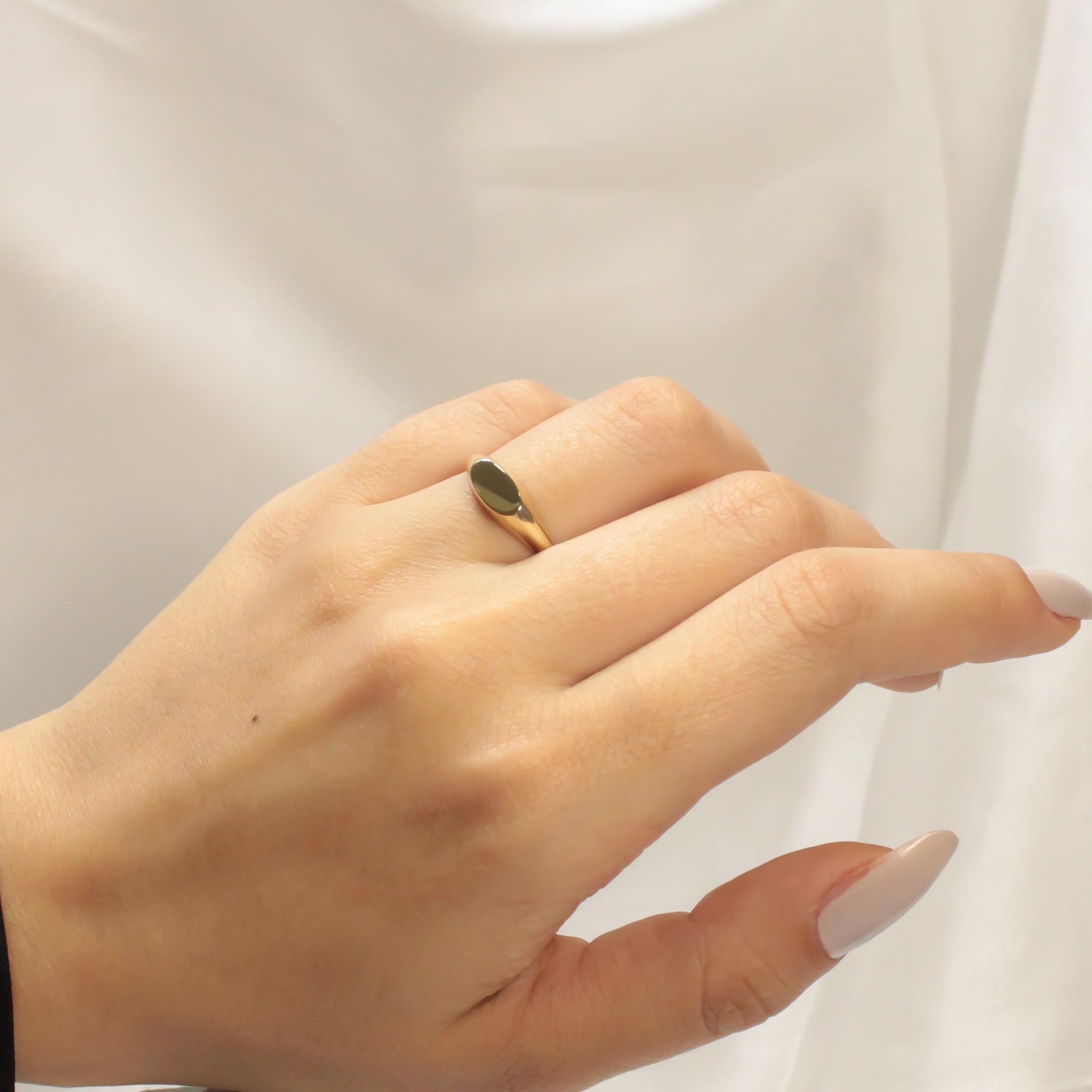 14 AYAR MİNİMAL TASARIM ZARİF YÜZÜK