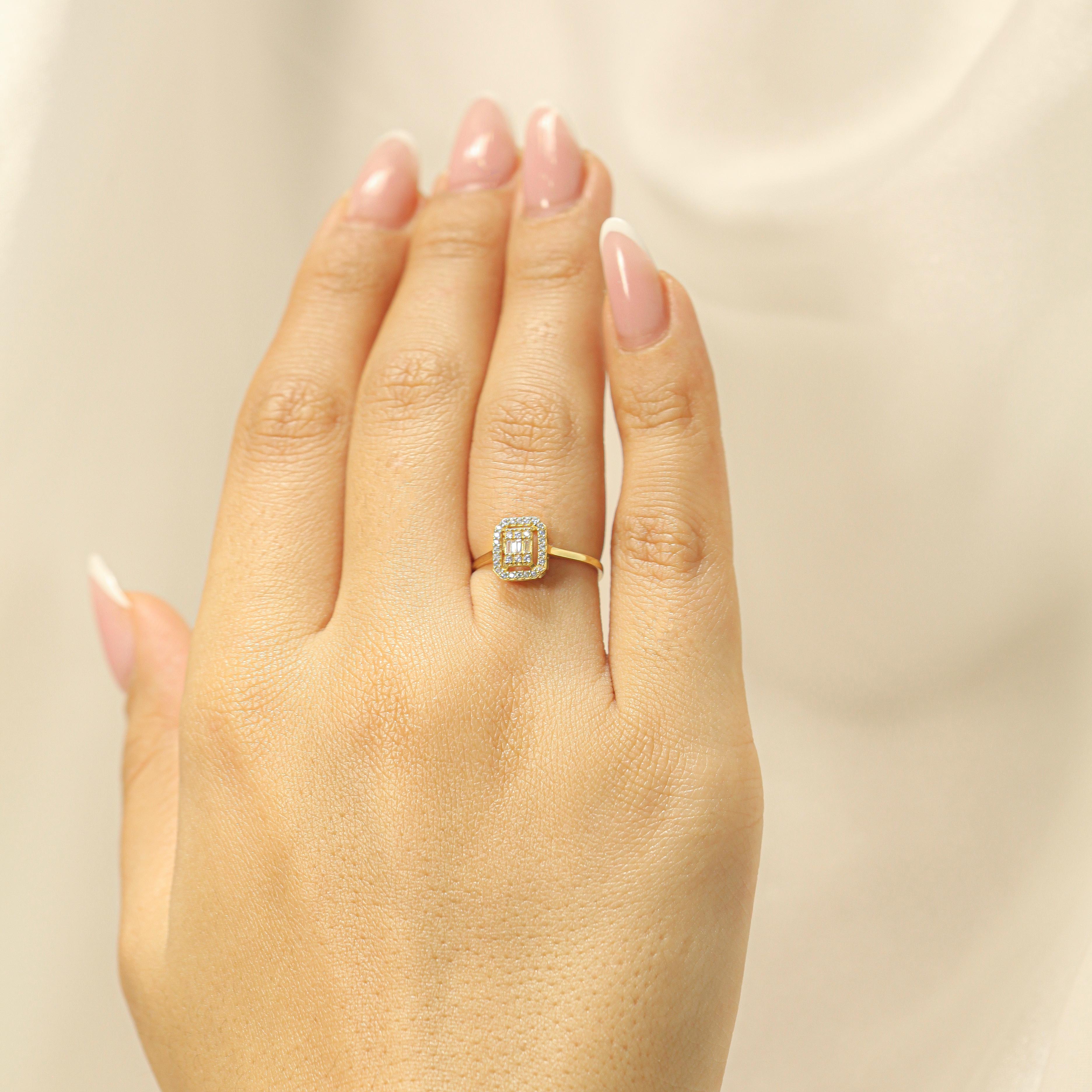 14 Ayar Baget Yüzük