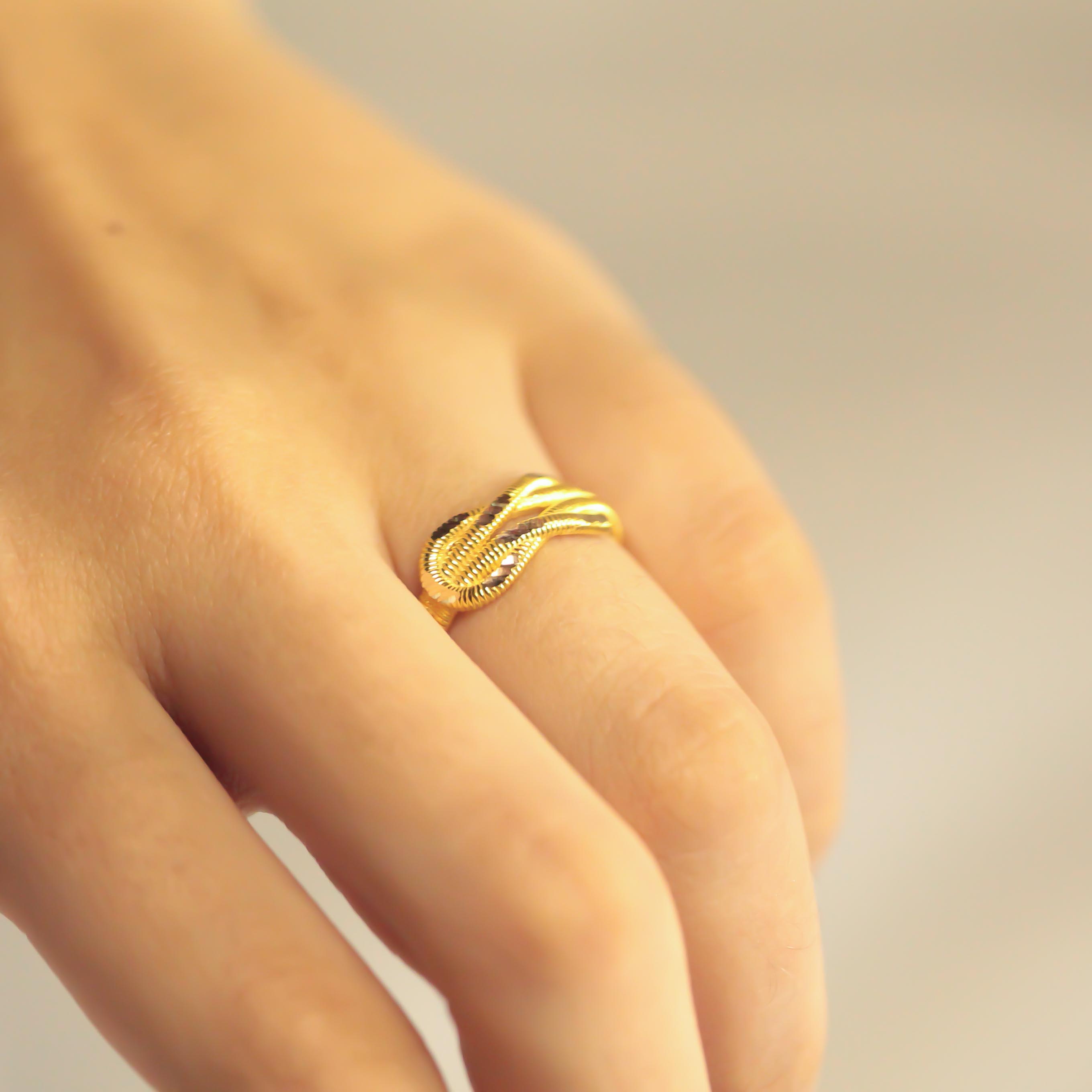 14 Ayar Aşk Düğümü Yüzük