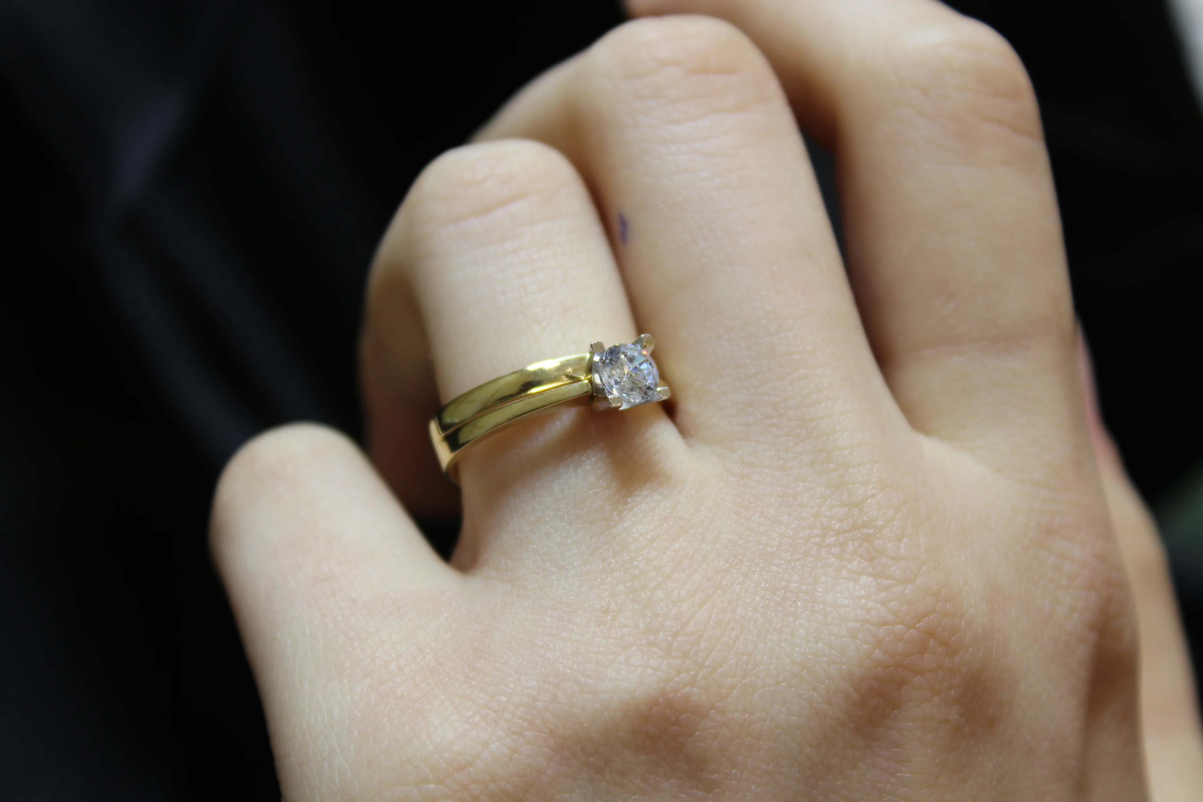 14 Ayar Tektaş Yüzük