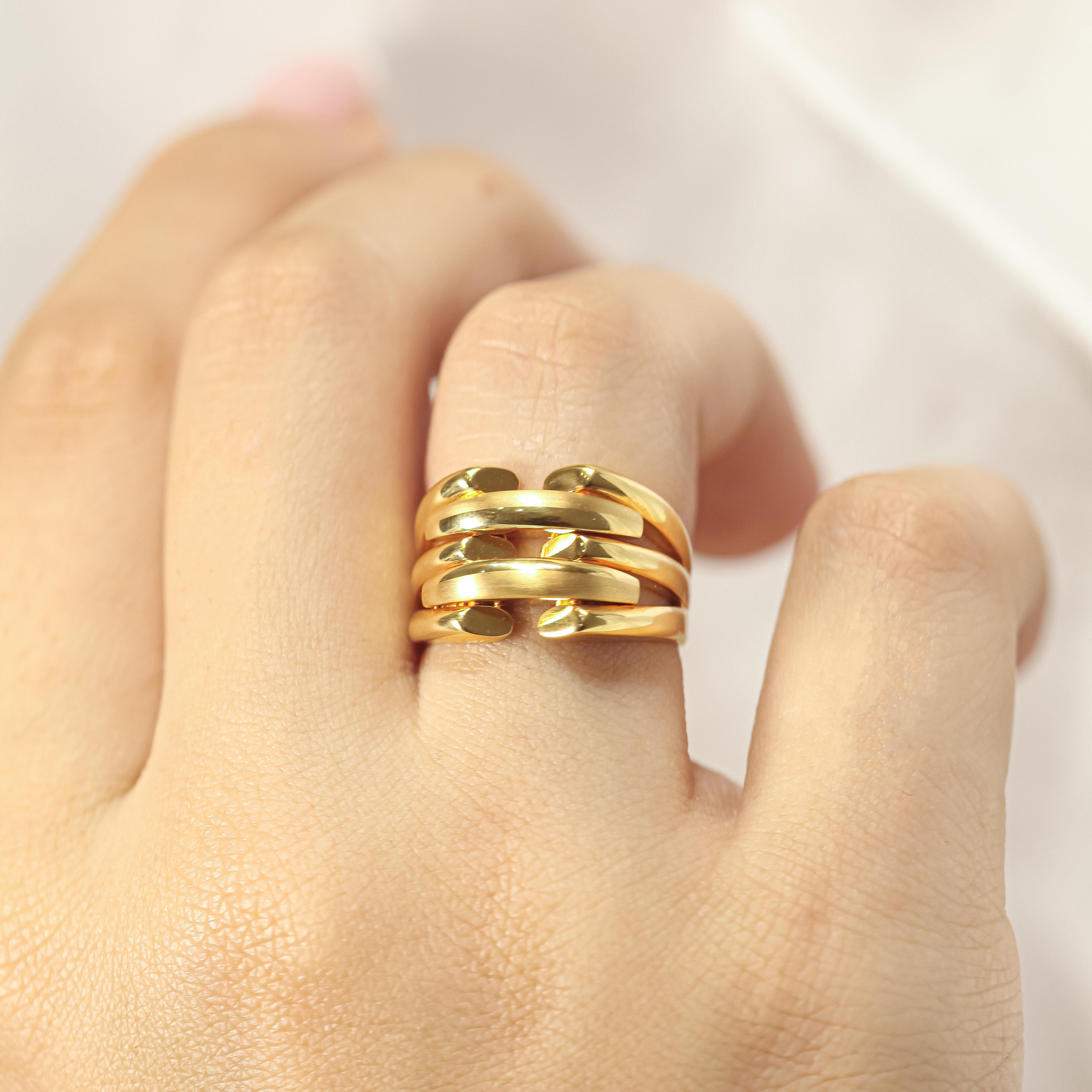 22 Ayar Kaburga Yüzük