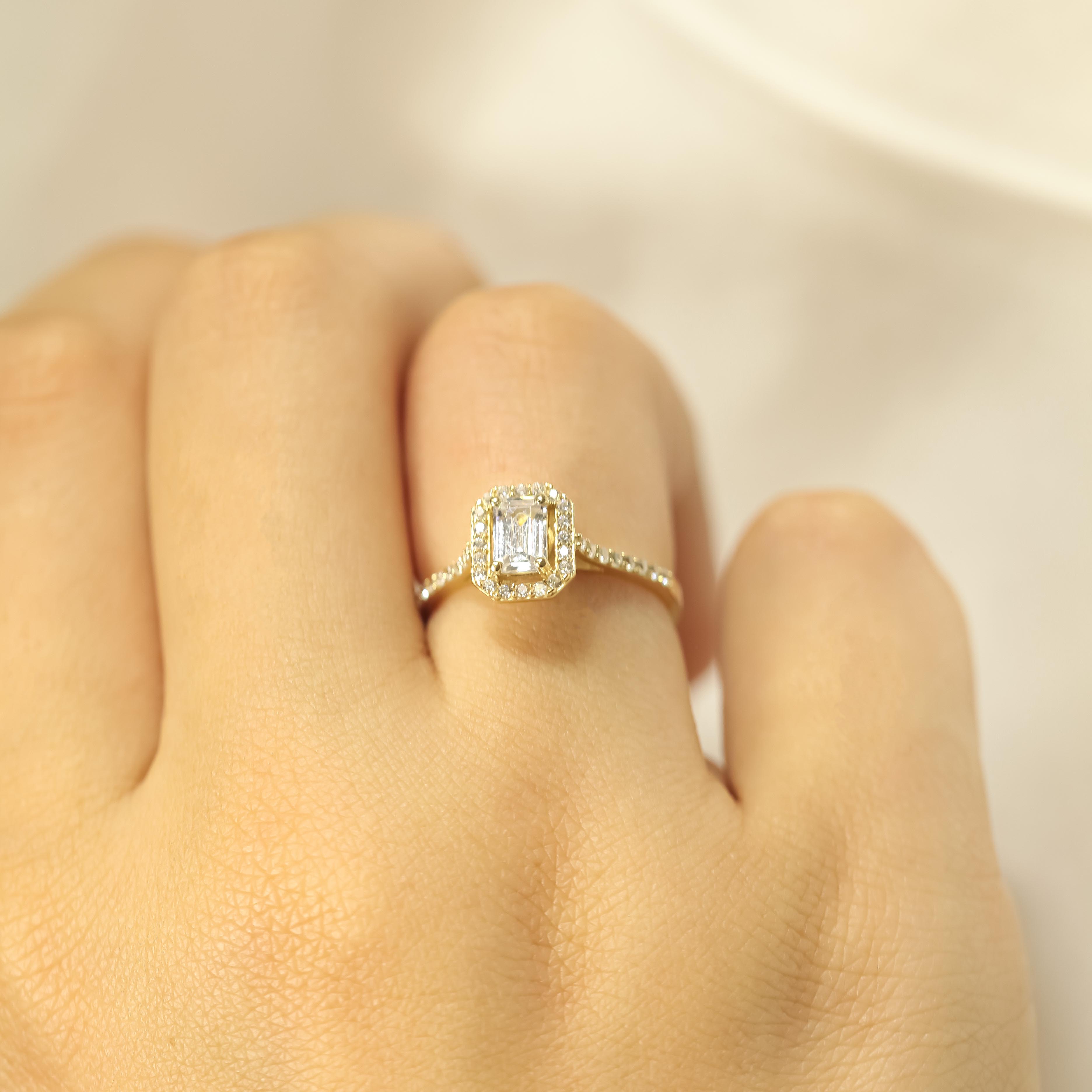 14 Ayar Baget Yüzük