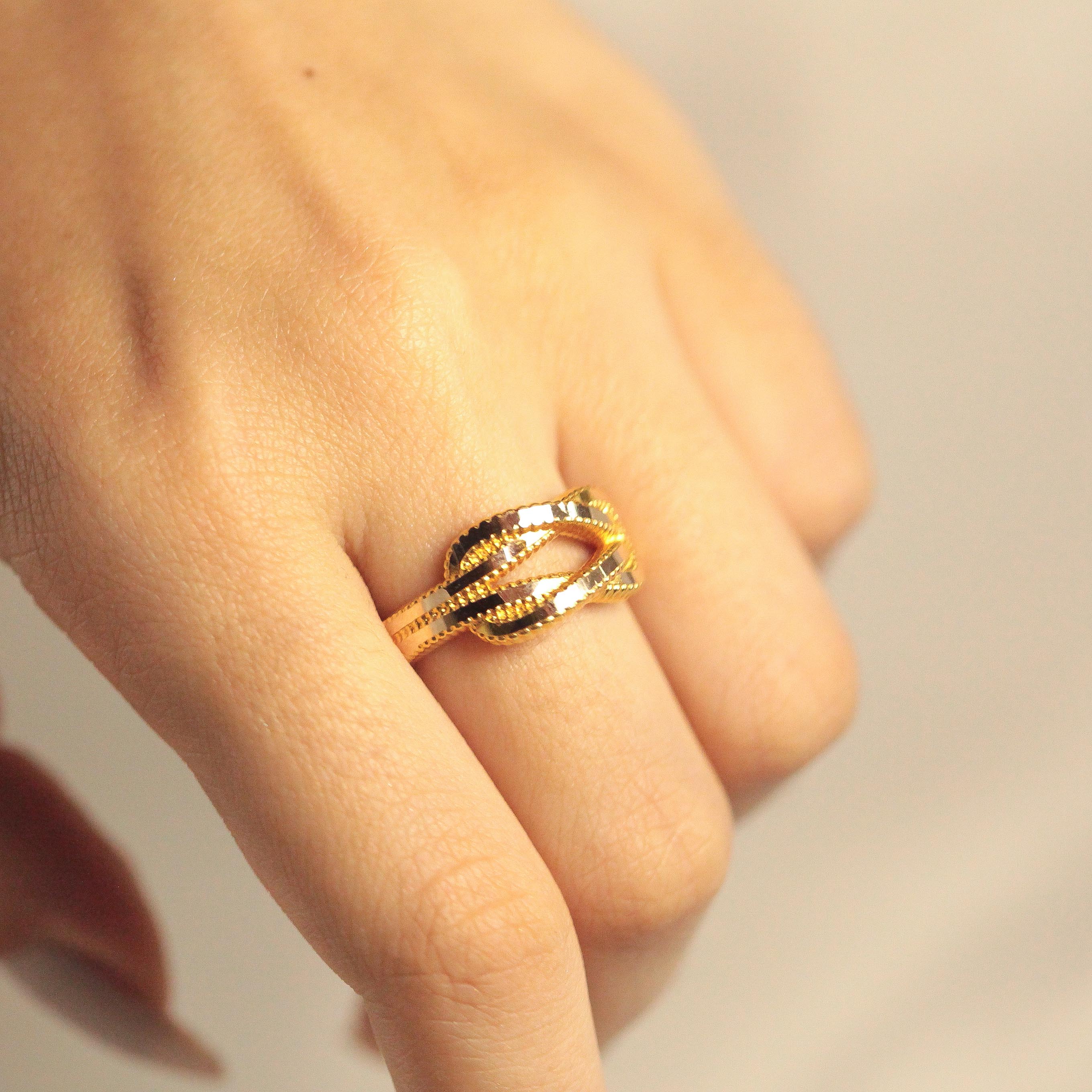 14 Ayar Aşk Düğümü Yüzük