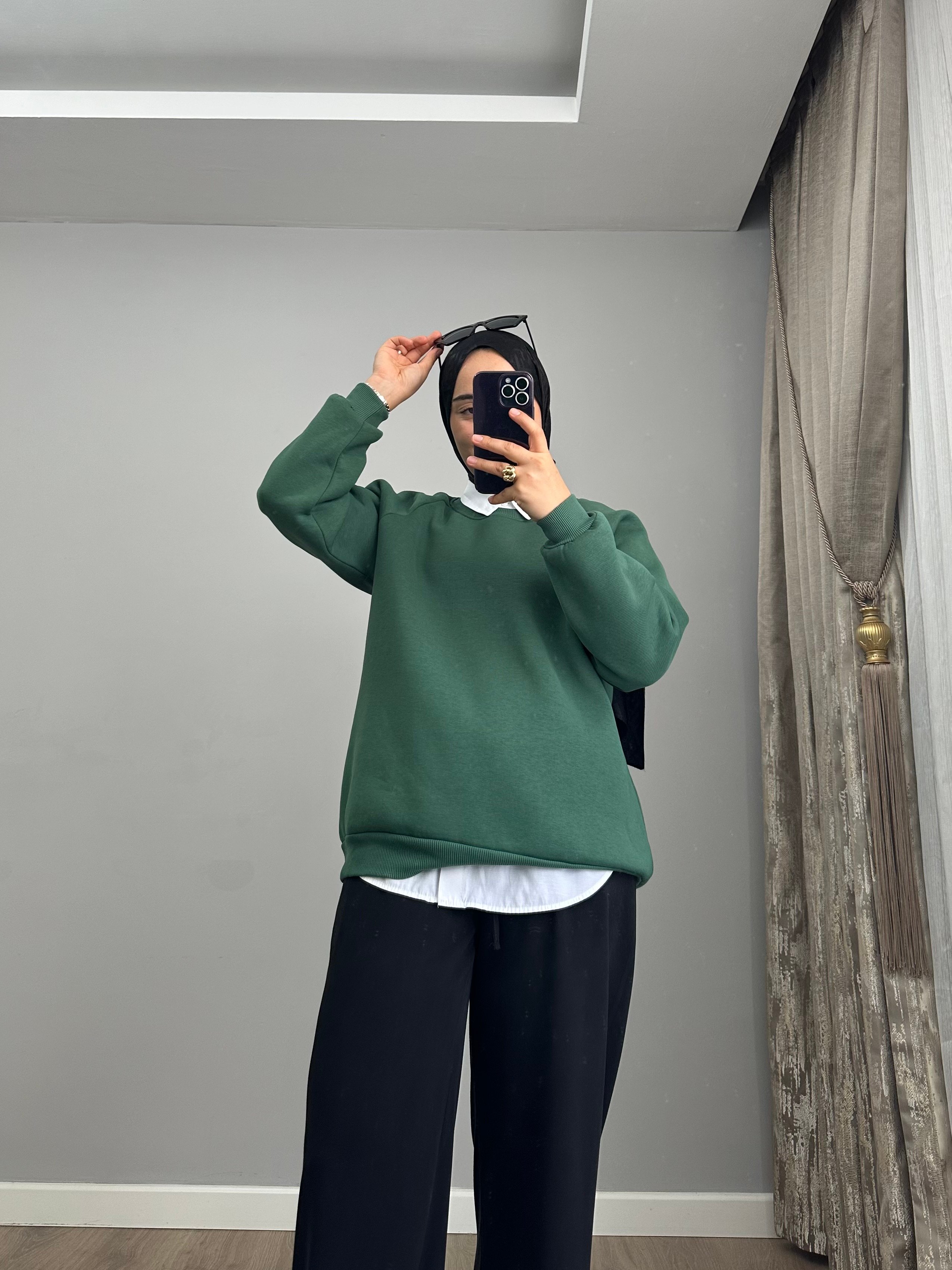 3 İPLİK ŞARDONLU SWEATSHİRT