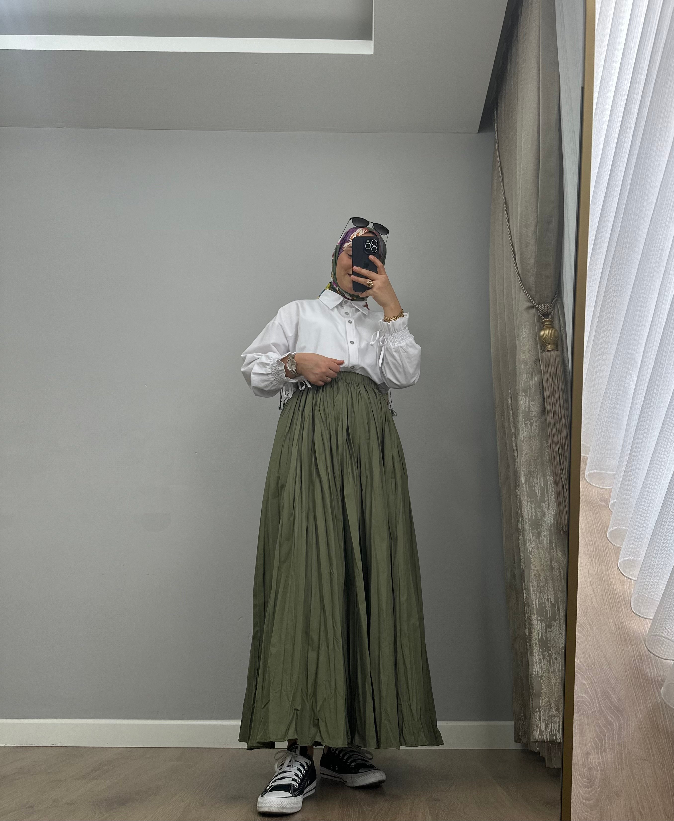  KADIN BELİ LASTİKLİ MAXİ BOY KRAŞ ETEK